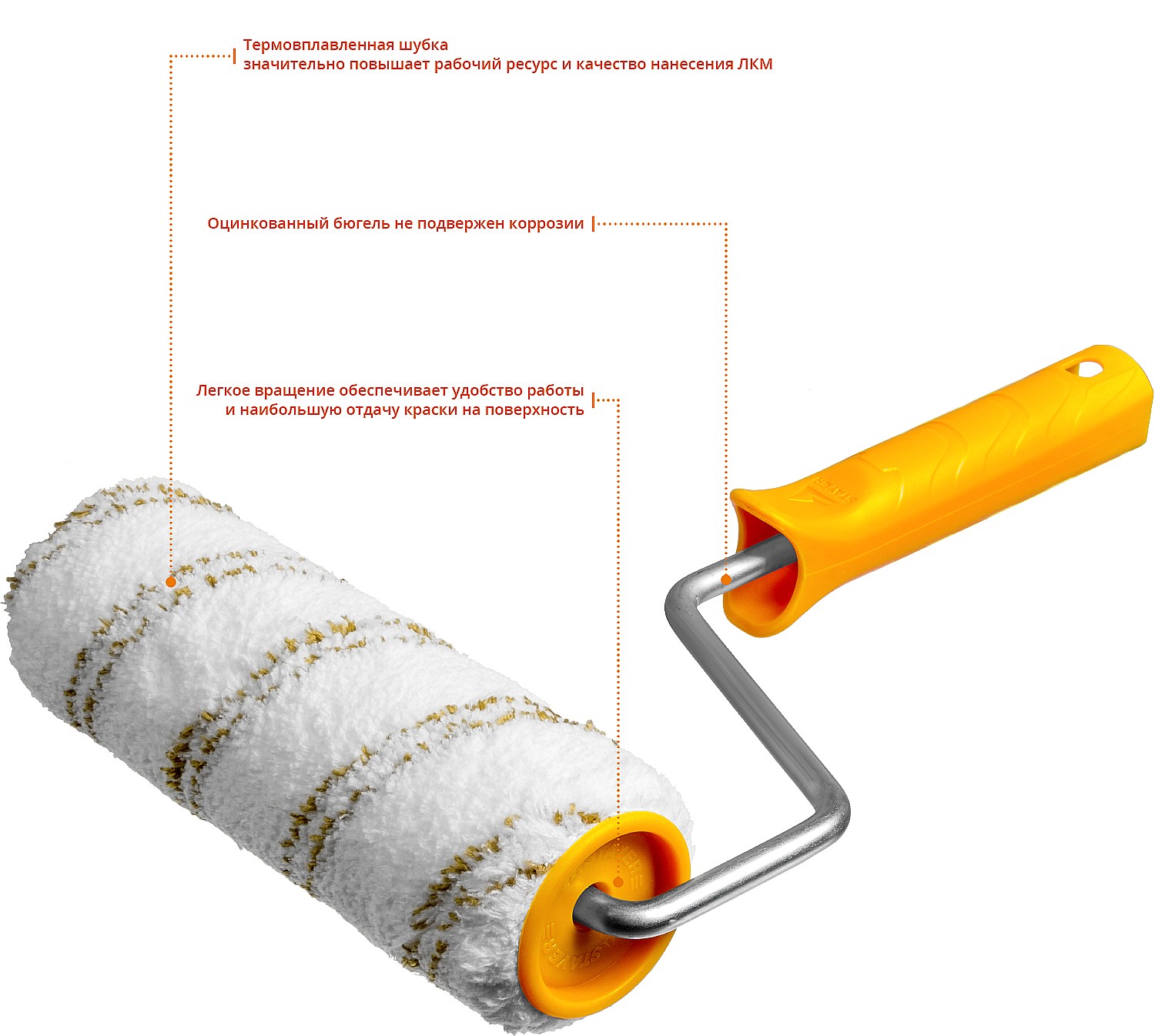 STAYER MICROTEX, 48 х 180 мм, бюгель 8 мм, ворс 9 мм, для агрессивных сред, малярный валик, Professional (0341-18)