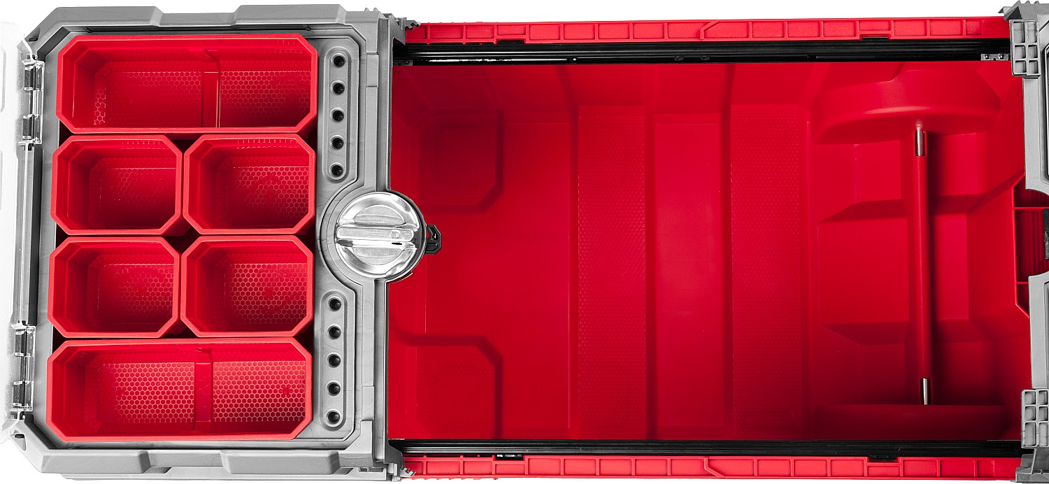 ЗУБР МЕГАБОКС-24, 616 х 378 х 415 мм, (24″), пластиковый ящик-тележка для инструментов, Профессионал (38133-24)