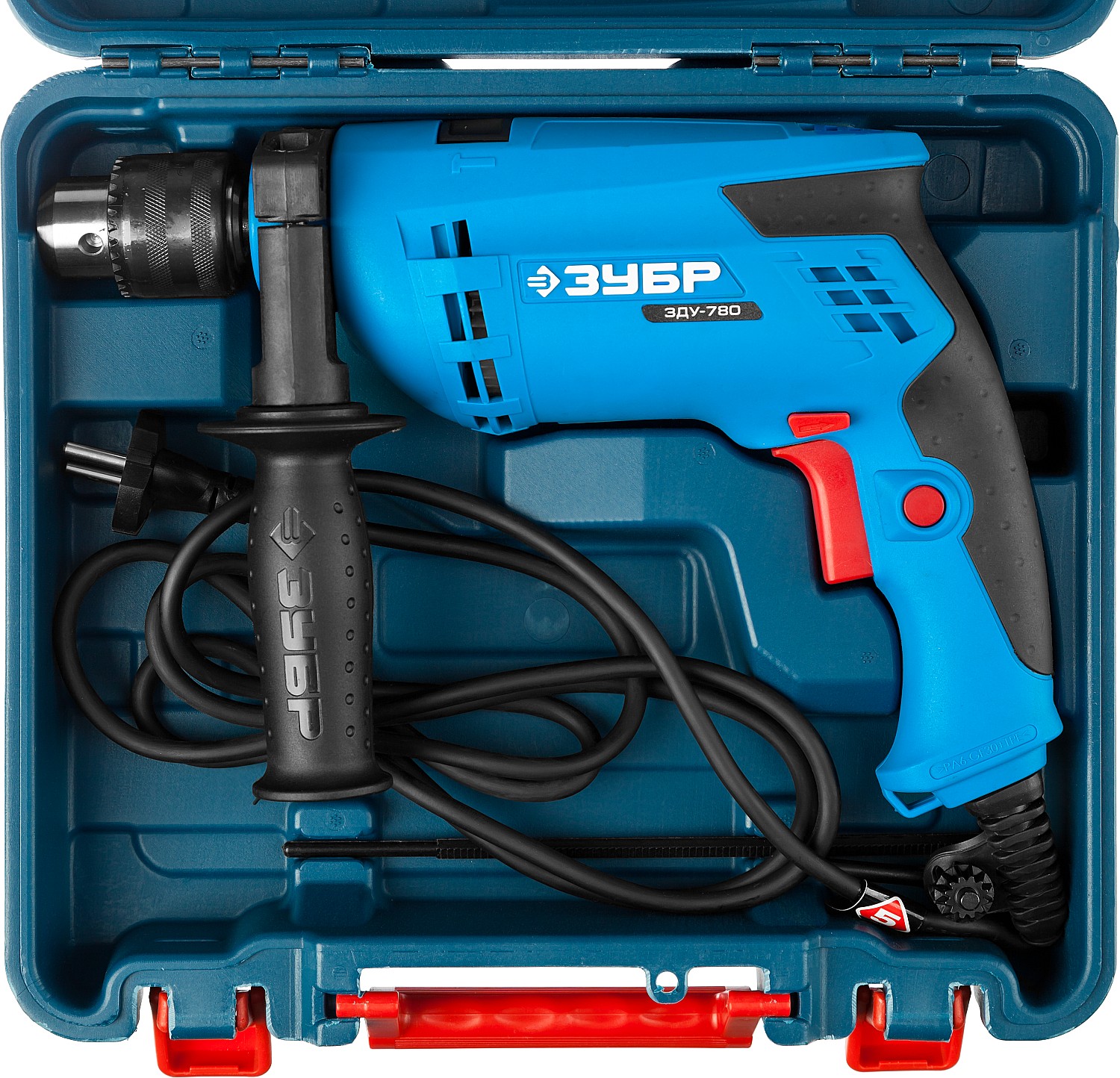 ЗУБР 780 Вт, 13 мм, ударная дрель, кейс, Профессионал (ЗДУ-780 ЭРМК2)
