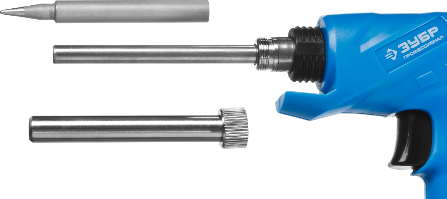 ЗУБР ТУРБО 30/ 130 Вт, конус, керамический нагреватель, электропаяльник с пистолетной рукояткой, Профессионал (55408)