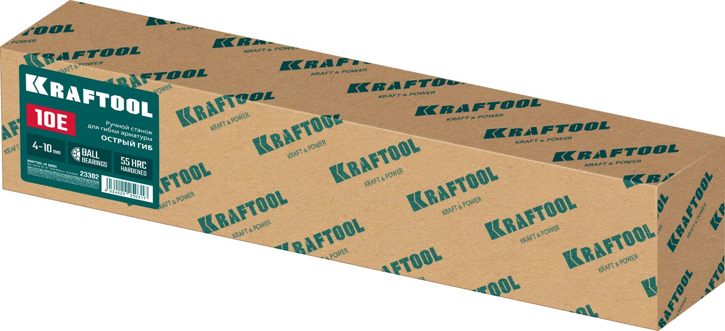 KRAFTOOL 10 E, острый гиб, на подшипнике, ручной станок для гибки арматуры (23302)