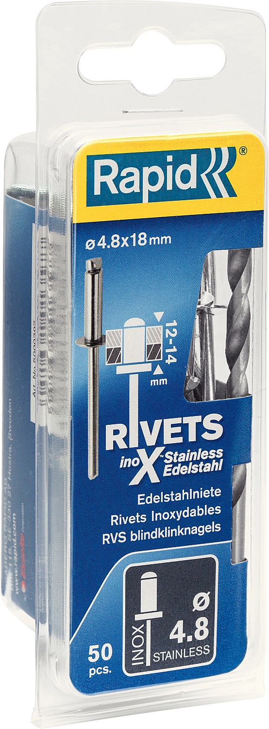 RAPID 4.8 х 18 мм, 50 шт, нержавеющая заклепка (5000397)