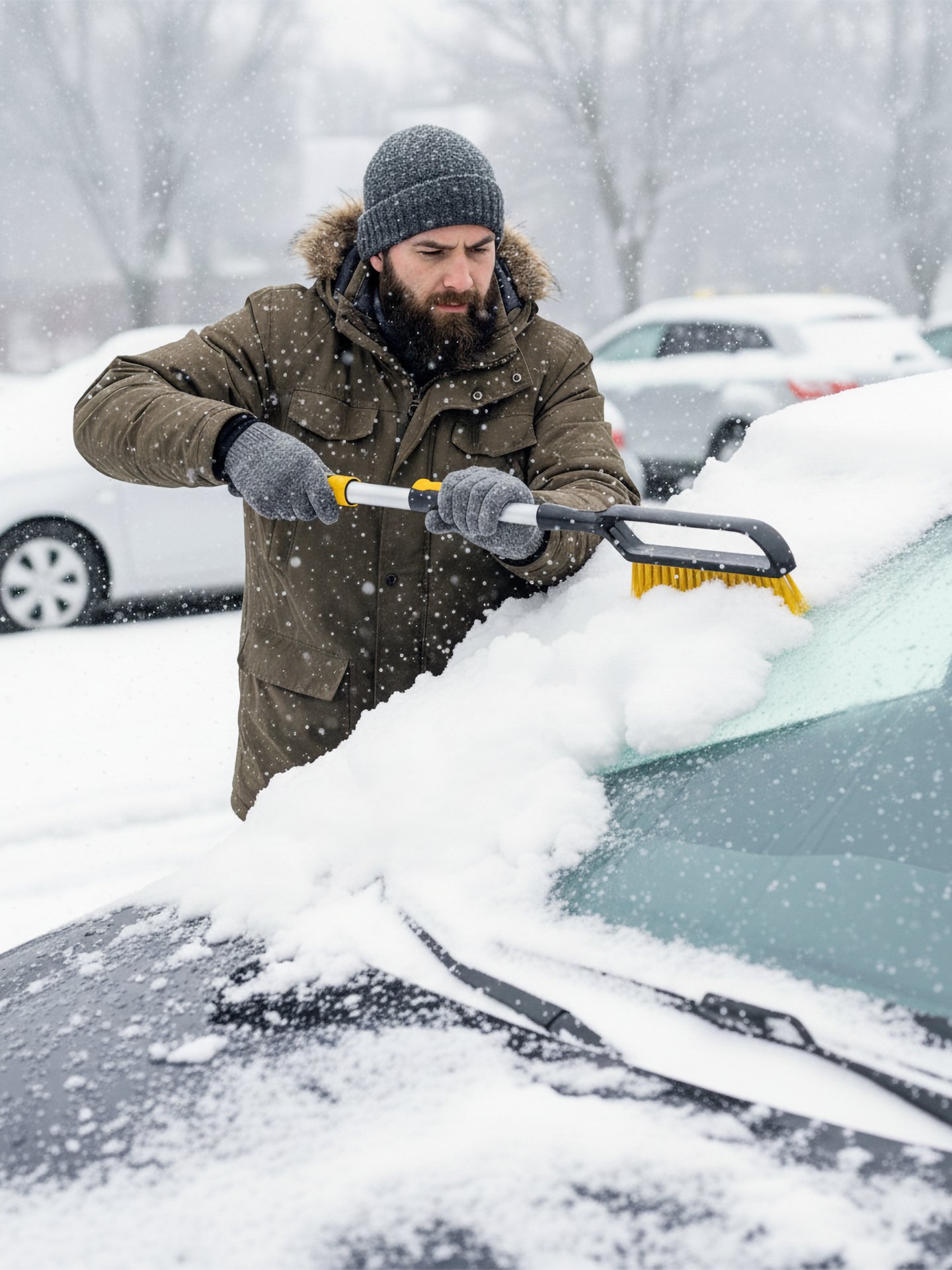 STAYER телескопическая щётка от снега со скребком автомобильная, 775-1000 мм (61046)