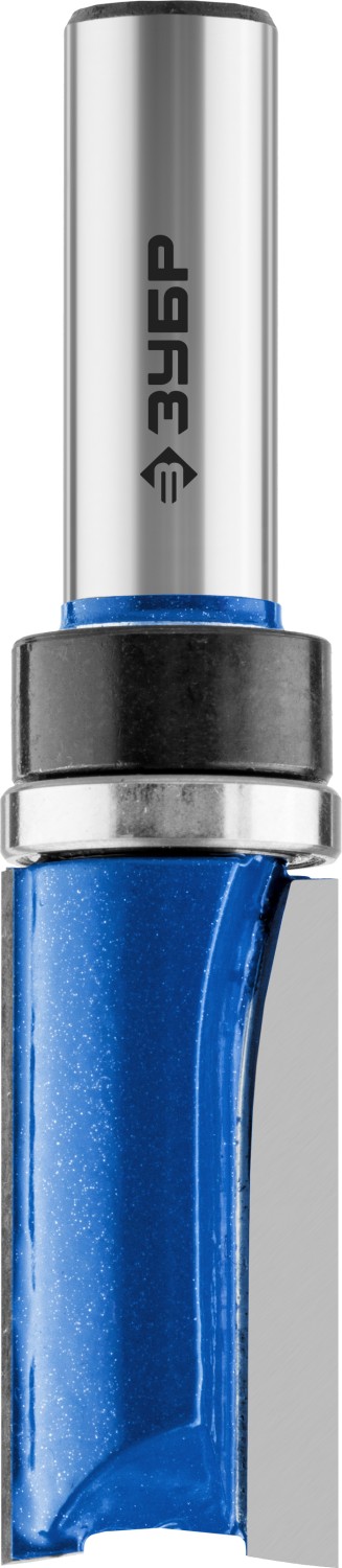 ЗУБР 19 x 38 мм, хвостовик 12 мм, фреза пазовая прямая с верхним подшипником. , Профессионал (28756-19-38-12)