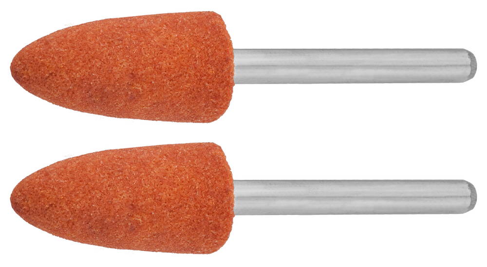 ЗУБР 2 шт, 9.5 x 19.0 х 3.2 мм, L 45 мм, P 120, набор абразивных шлифовальных конусов (35912)