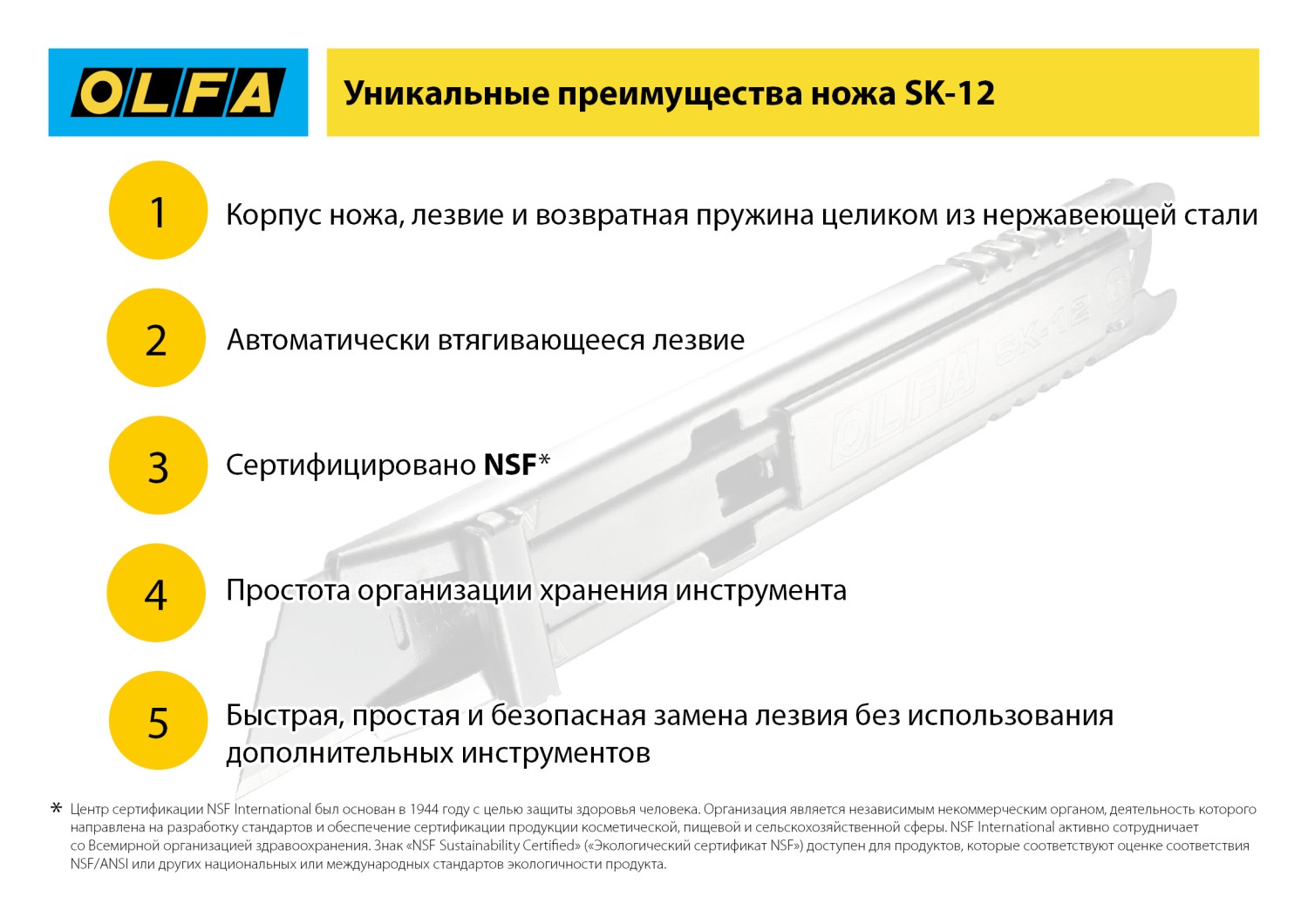 OLFA SK-12, 10 шт, 17.5 мм, из нержавеющей стали, трапециевидное лезвие (OL-SKB-2S/10B)