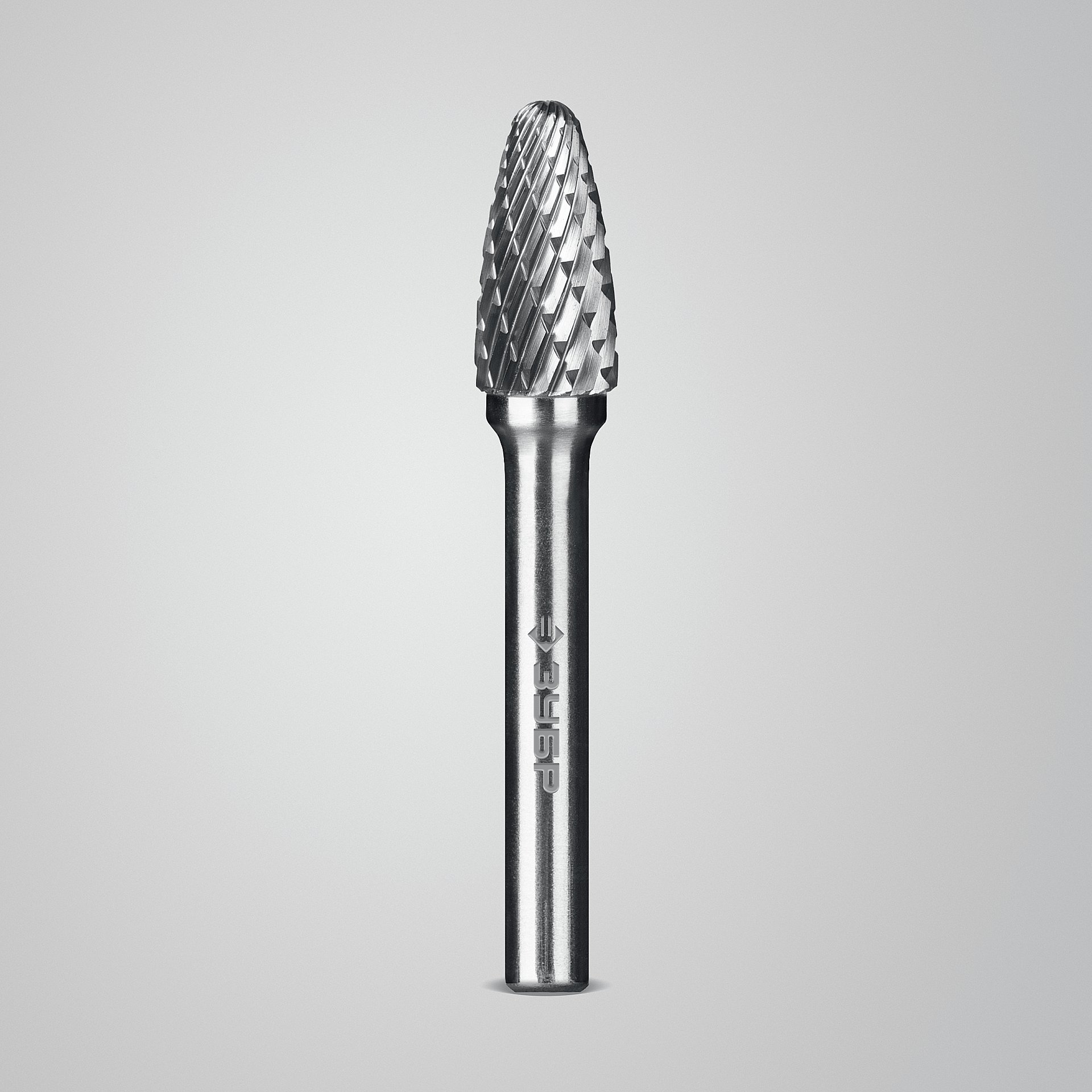 ЗУБР 10х20 мм, тип F (парабола с закругленным углом, радиус 2.5 мм), хв-к 6 мм, твердосплавная борфреза, ПРОФЕССИОНАЛ (28805-10-20)