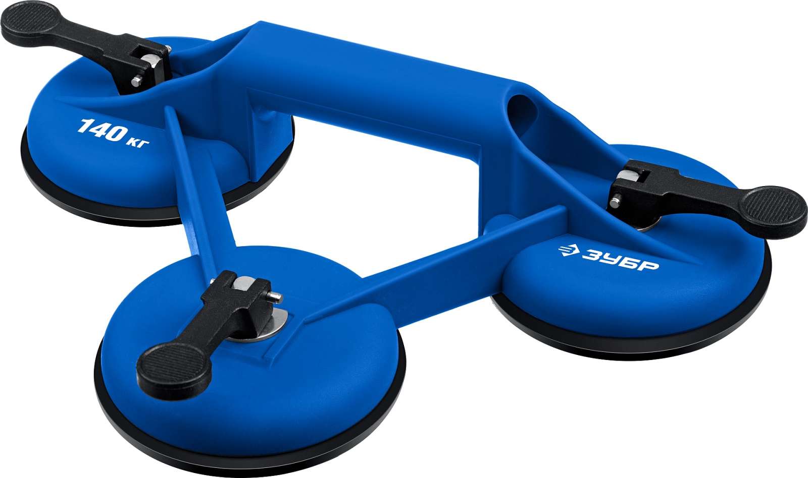 ЗУБР 140 кг, пластмассовый, тройной, стеклодомкрат на присоске, Профессионал (3372-3)