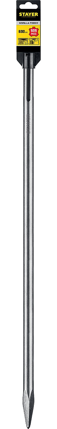 STAYER Gorilla Force, 600 мм, SDS-max, пикообразное зубило, Professional (29391-00-600)