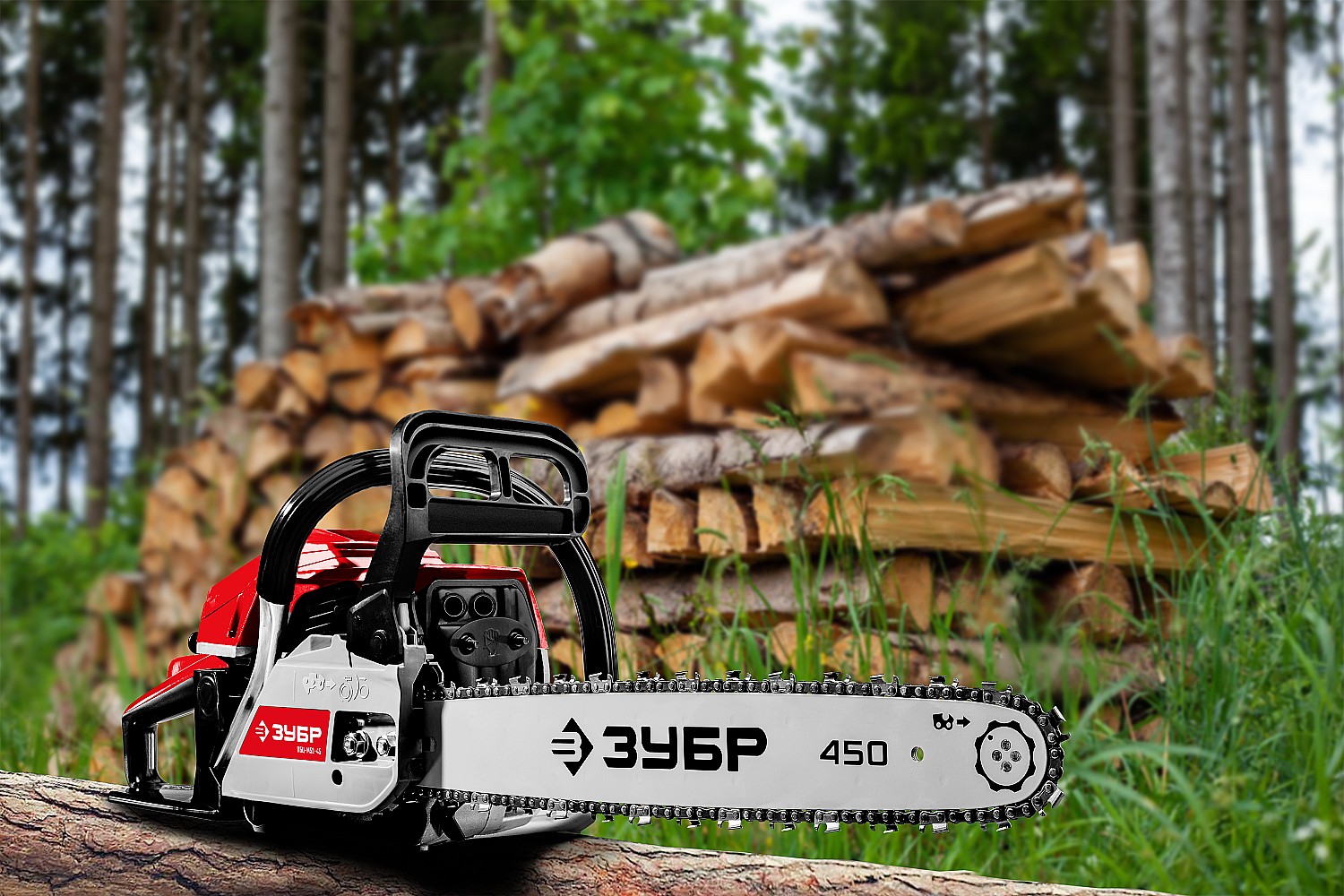 ЗУБР 52 см3, 45 см, бензопила (ПБЦ-М52-45)