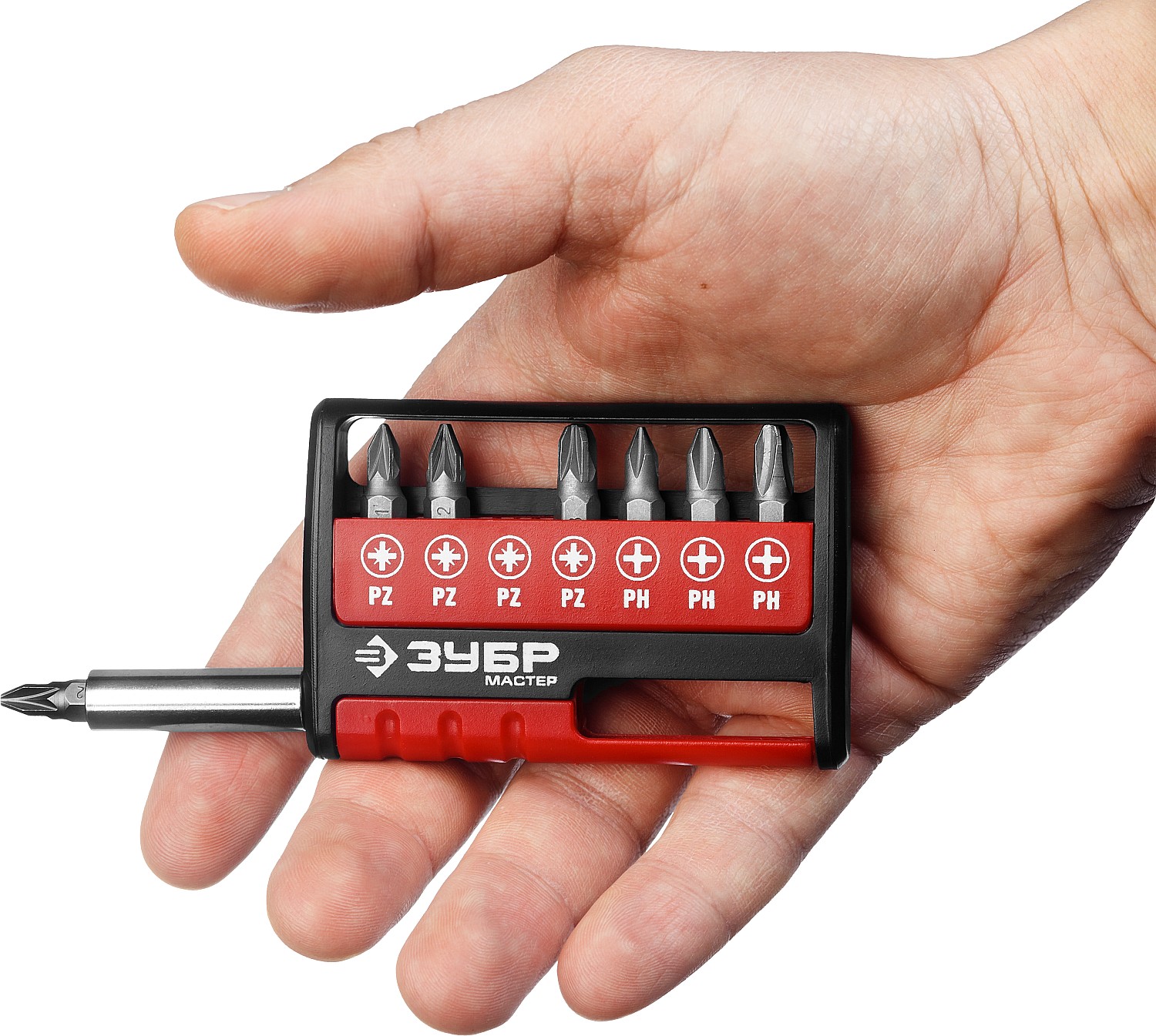 ЗУБР MX-8, 8 шт, набор бит с адаптером (26089-H8)