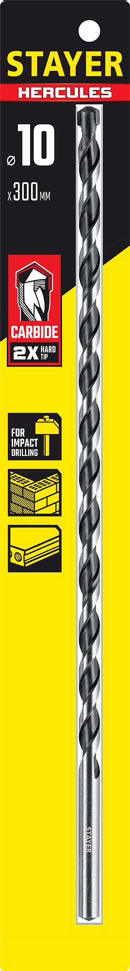 STAYER Hercules, 10 x 300 мм, cверло по бетону, Professional (2915-300-10)