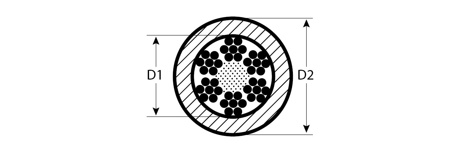 ЗУБР DIN 3055, свивка 6 x 7 + FC, 3 (4) мм, L 200 м, стальной трос в оплетке ПВХ, Профессионал (4-304120-03-04)