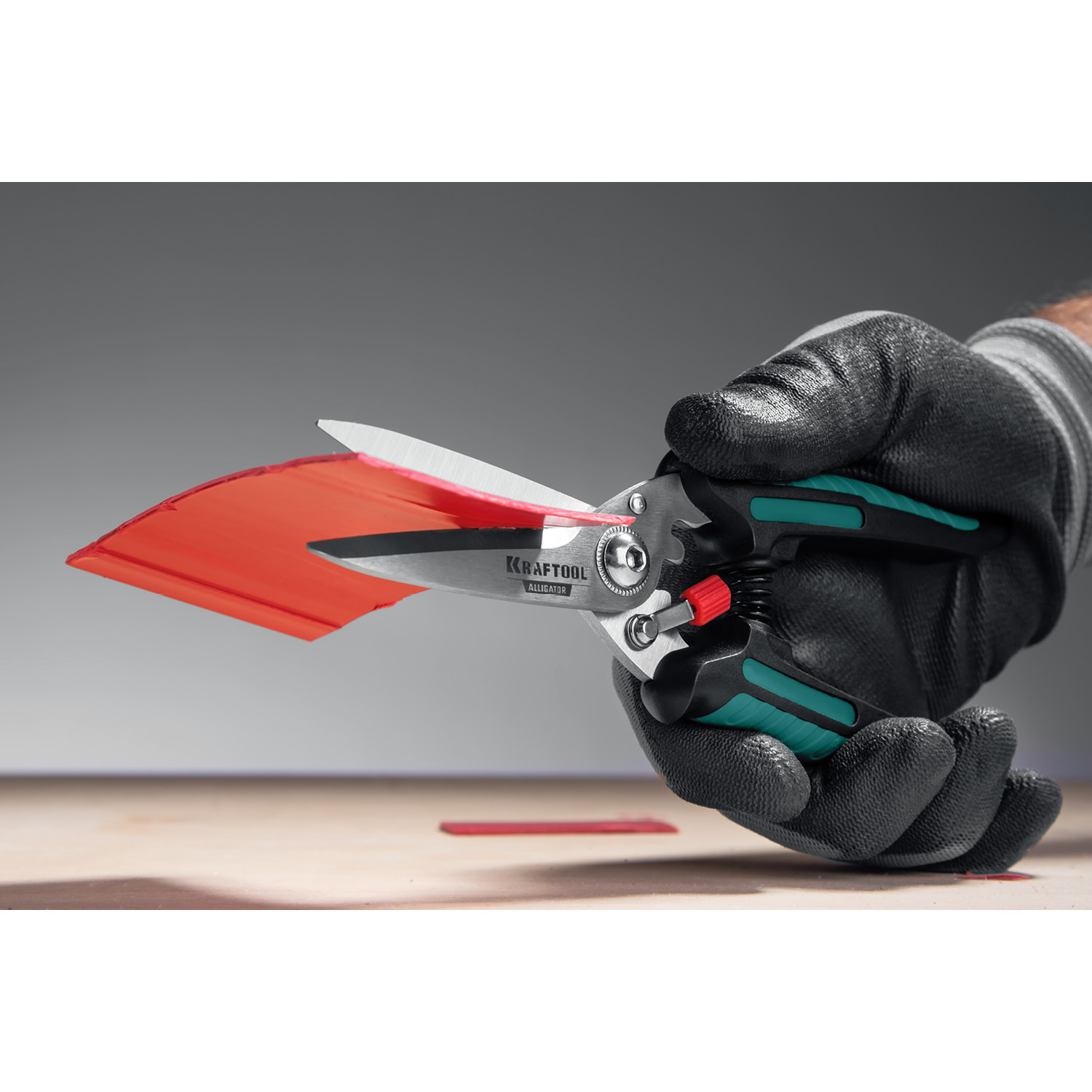 KRAFTOOL Alligator, 200 мм, многофункциональные прямые технические ножницы (23201)