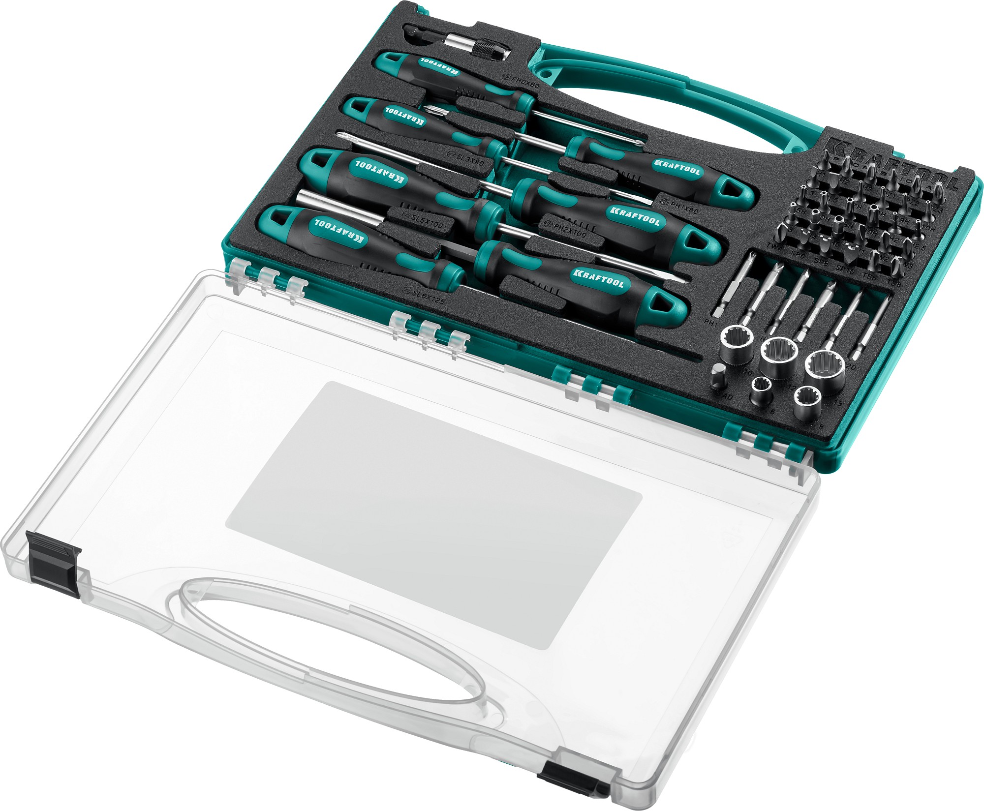KRAFTOOL X-Drive 50, 50 предм., набор отверток и насадок (25815)