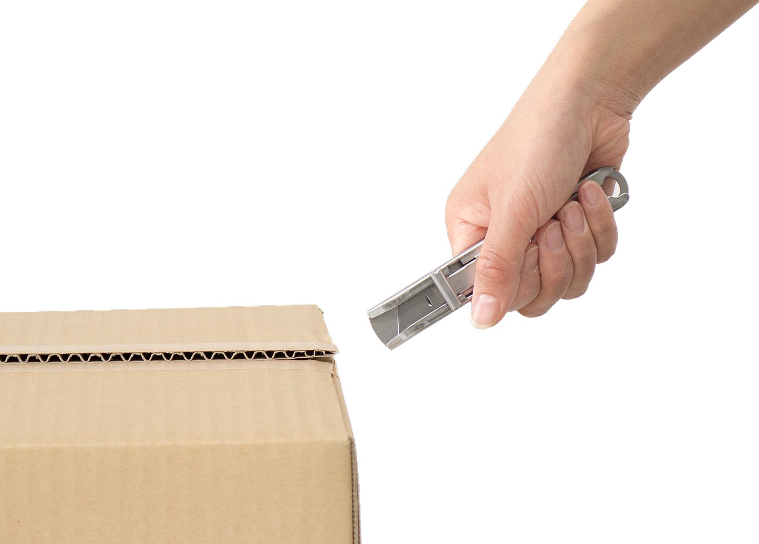 OLFA металлический корпус, безопасный нож с трапециевидным лезвием (OL-SK-12)