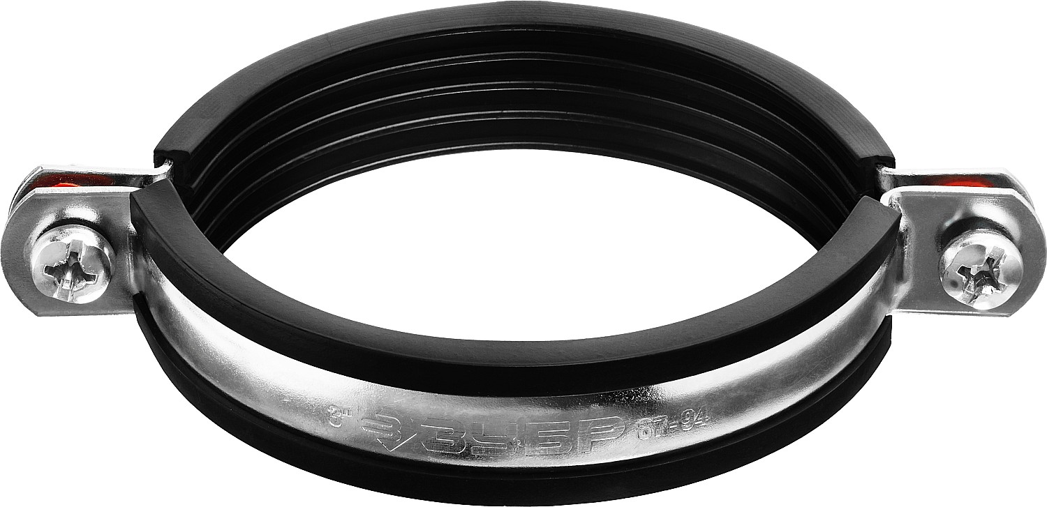 ЗУБР 3″, цинк, 6 шт, трубный хомут с гайкой (37850-87-94)