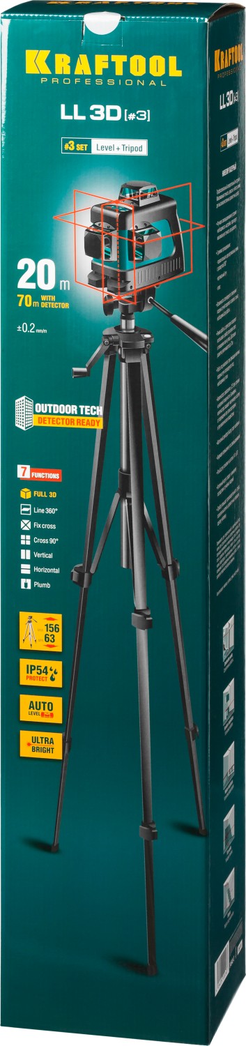 KRAFTOOL LL 3D #3, лазерный нивелир (34640-3)