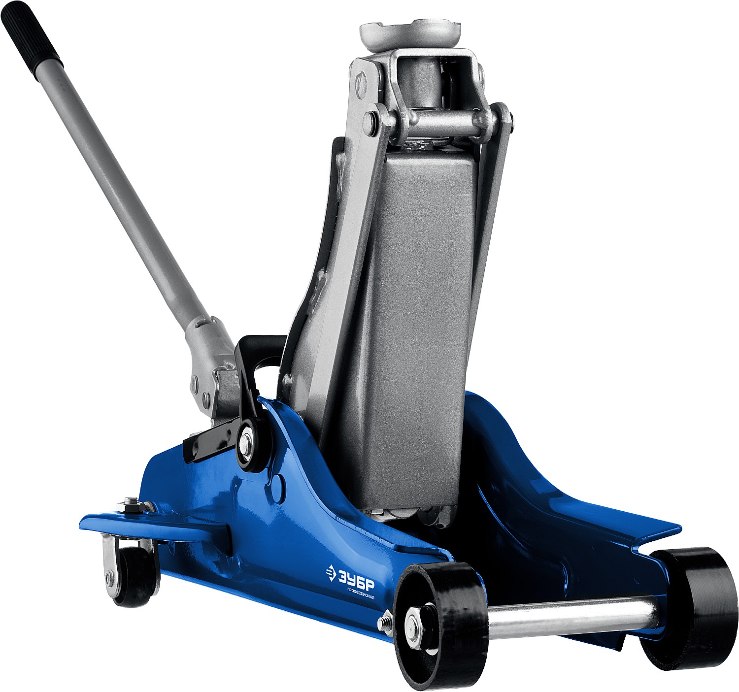 ЗУБР Т-65, 2.5 т, 90 - 360 мм, подкатной домкрат с низким подхватом и поворотной ручкой, Профессионал (43057-2.5)
