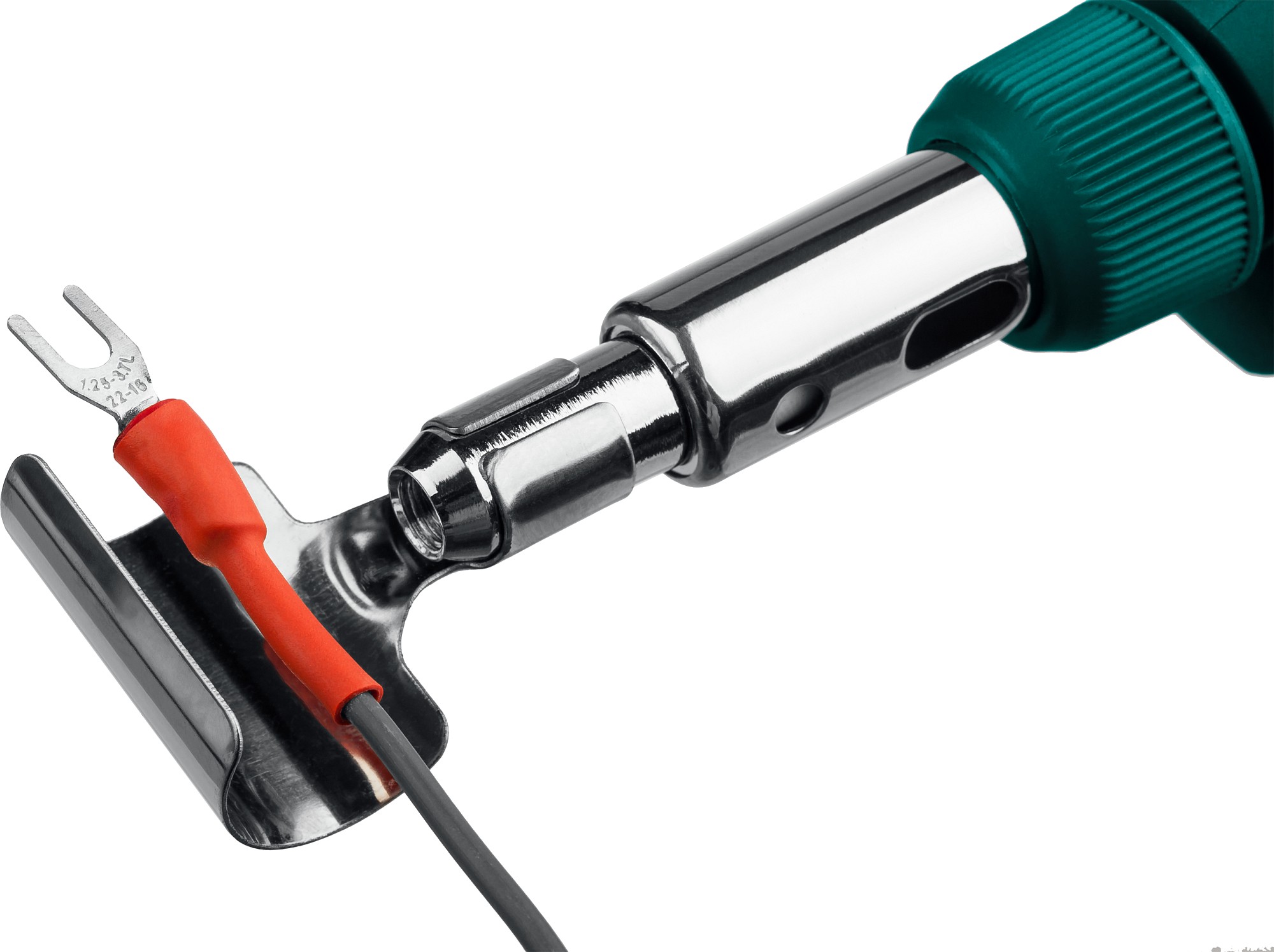 KRAFTOOL SolderGas, 120 K, 30 - 120 Вт, 1300°С, горелка, фен, пьезоподжиг, набор 10 в 1, газовый паяльник (55503-H10)