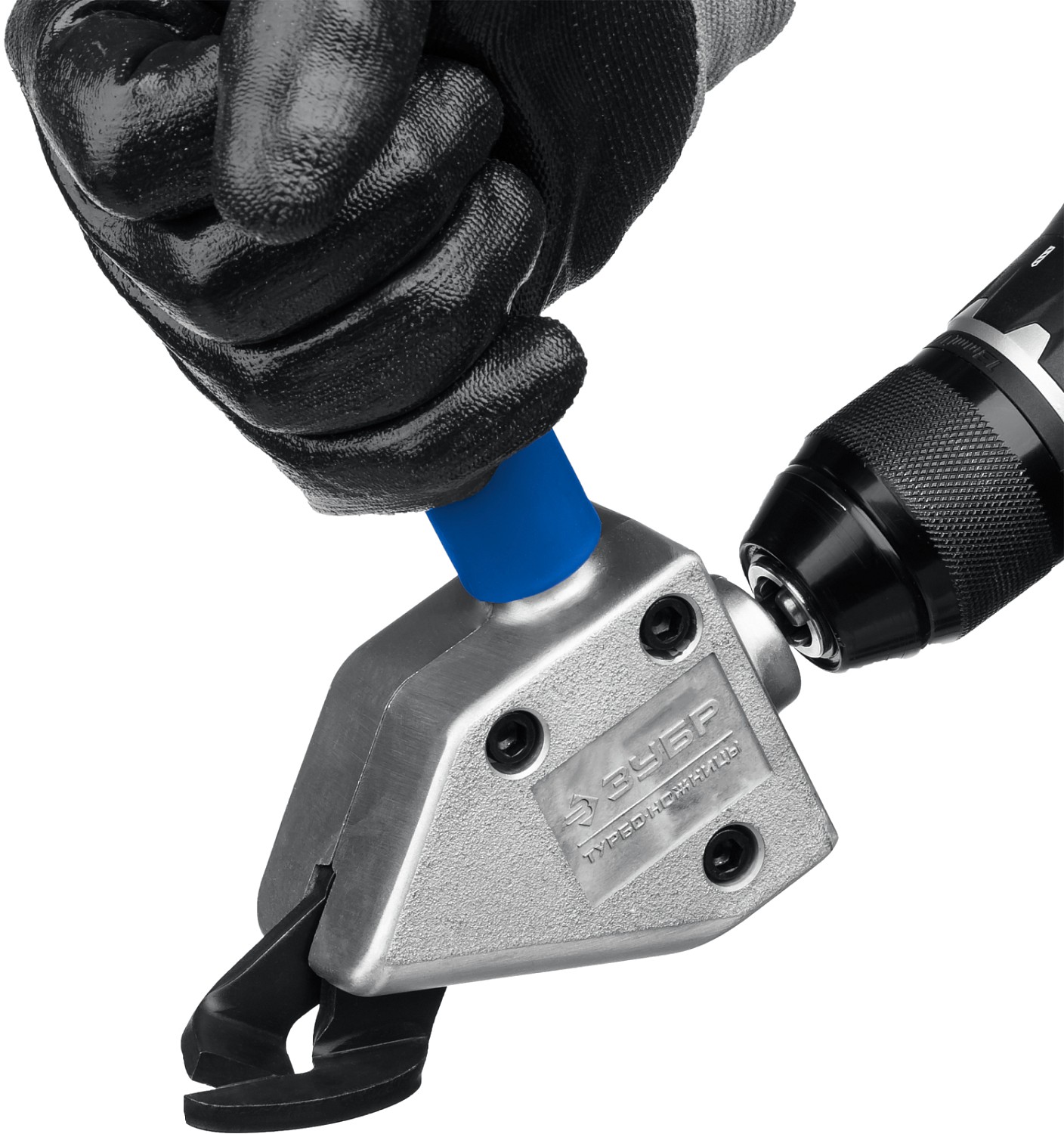 ЗУБР Турбо-Ножницы, насадка-ножницы для реза листового и гофрированного металла (23292)