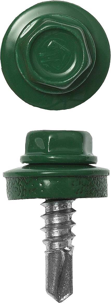 ЗУБР СКМ 6002, 25 х 5.5 мм, зелёный лист, 1800 шт (10,4 кг.), кровельный саморез, Профессионал (4-300310-55-025-6002)