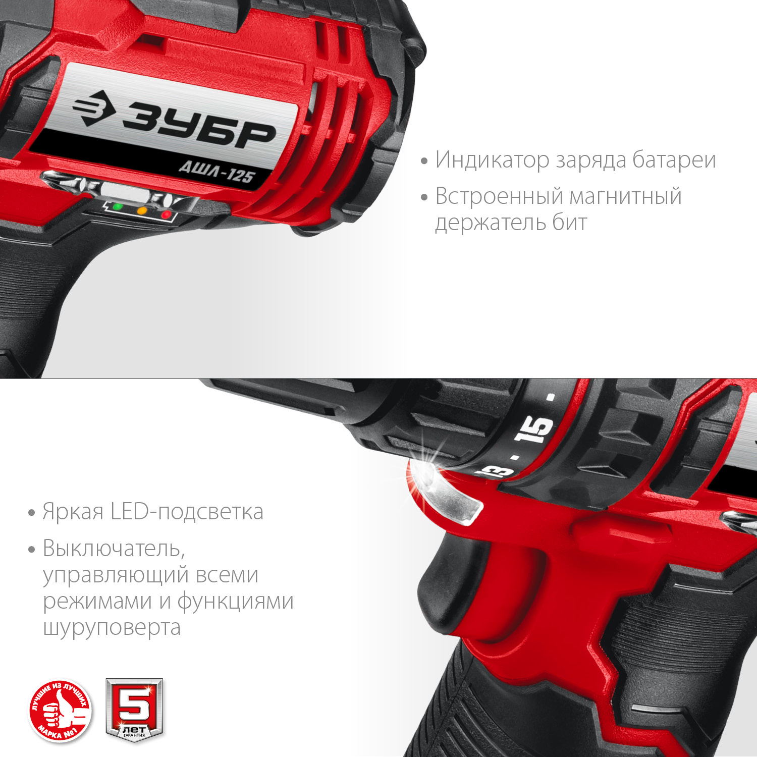 ЗУБР С1-12, 12 В, 30 Н·м, 1 АКБ (2 А·ч), дрель-шуруповерт (ДШЛ-125-21)