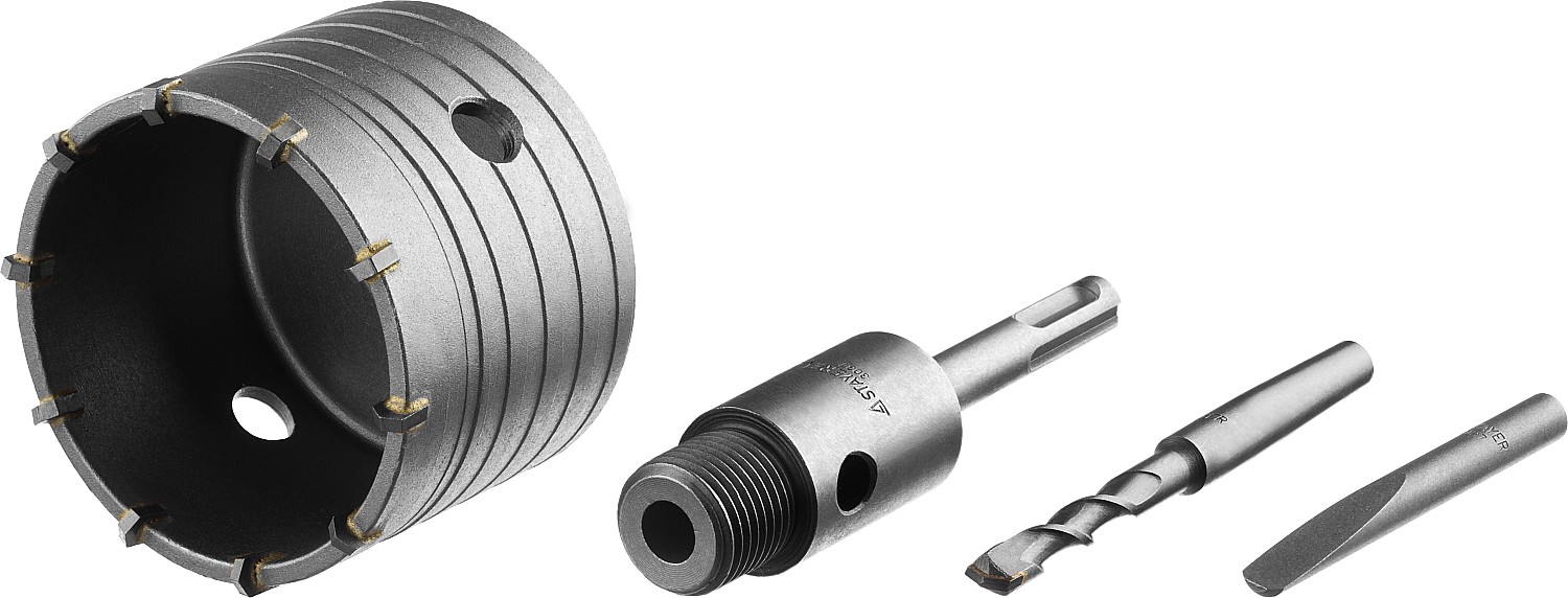 STAYER 80 мм, SDS - Plus, 10T, коронка по бетону с оснасткой (29190-80)