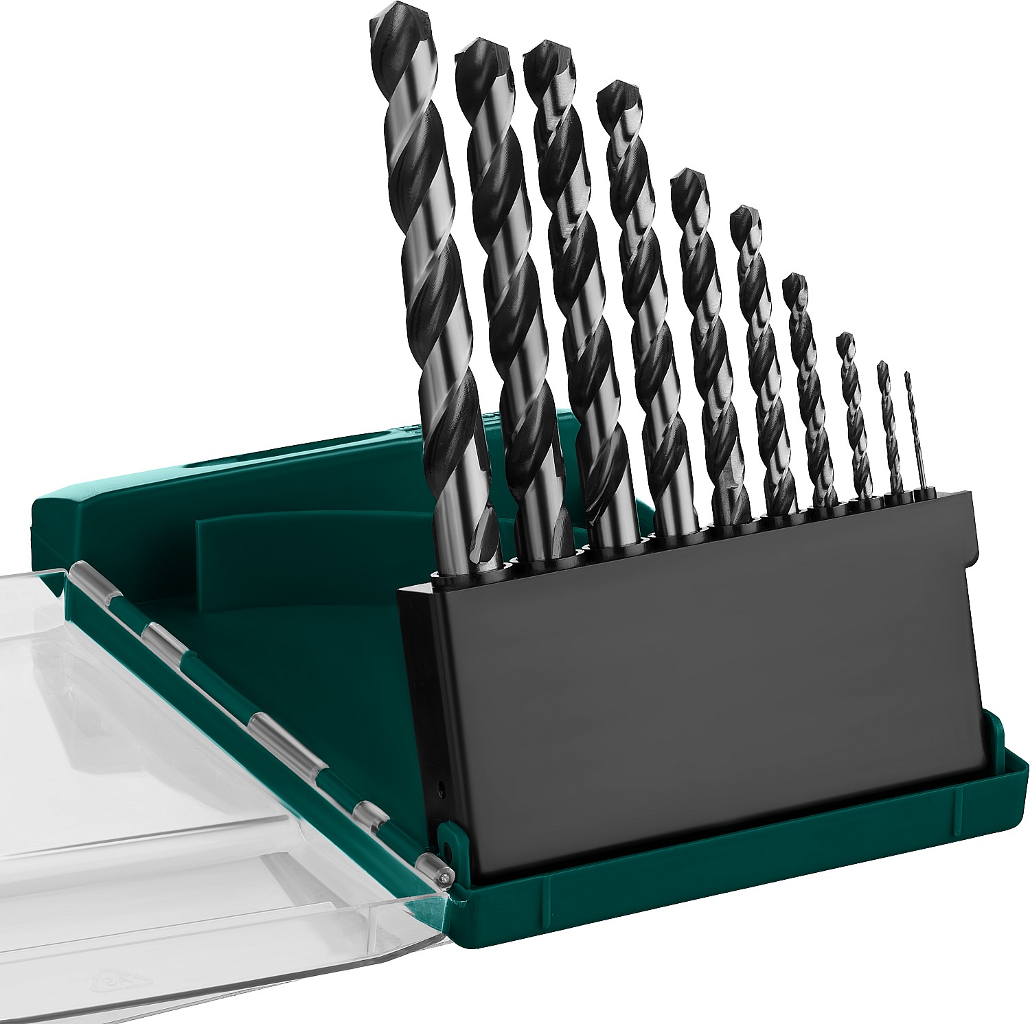 KRAFTOOL HSS-G, 10 шт, (1-10 мм), сталь P6M5, набор сверл по металлу (29651-H10)