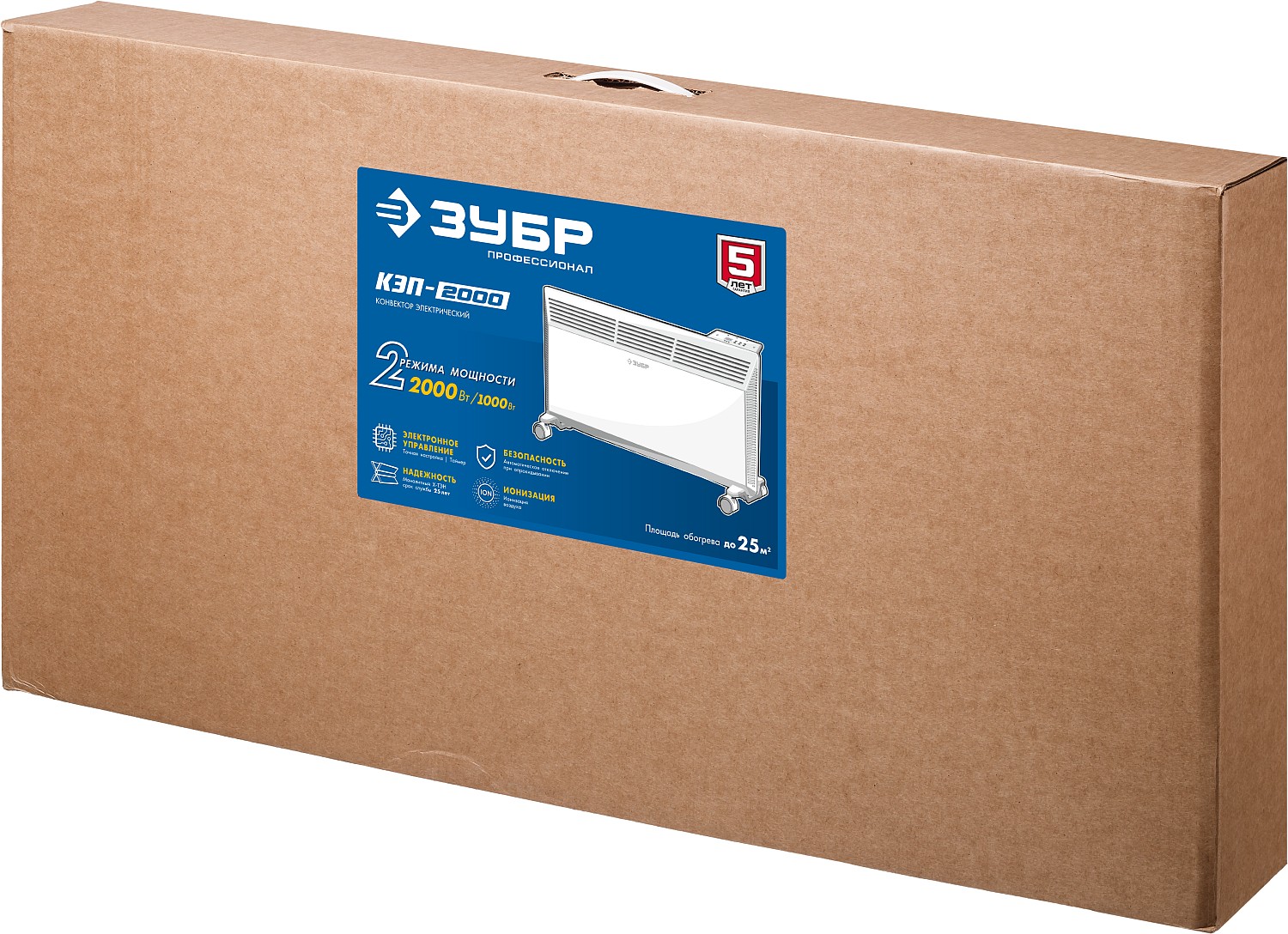 ЗУБР ПРО серия 2 кВт, электрический конвектор, Профессионал (КЭП-2000)
