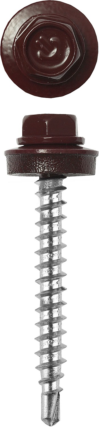 ЗУБР СКД 3005, 65 х 4.8 мм, тем.-красн., 180 шт (1,57 кг.), кровельный саморез (4-300315-48-065-3005)