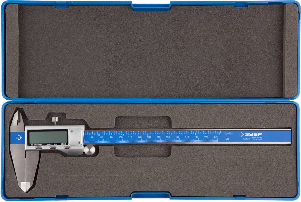 ЗУБР ШЦЦ-I-200-0.01, 200 мм, электронный штангенциркуль, Профессионал (34463-200)