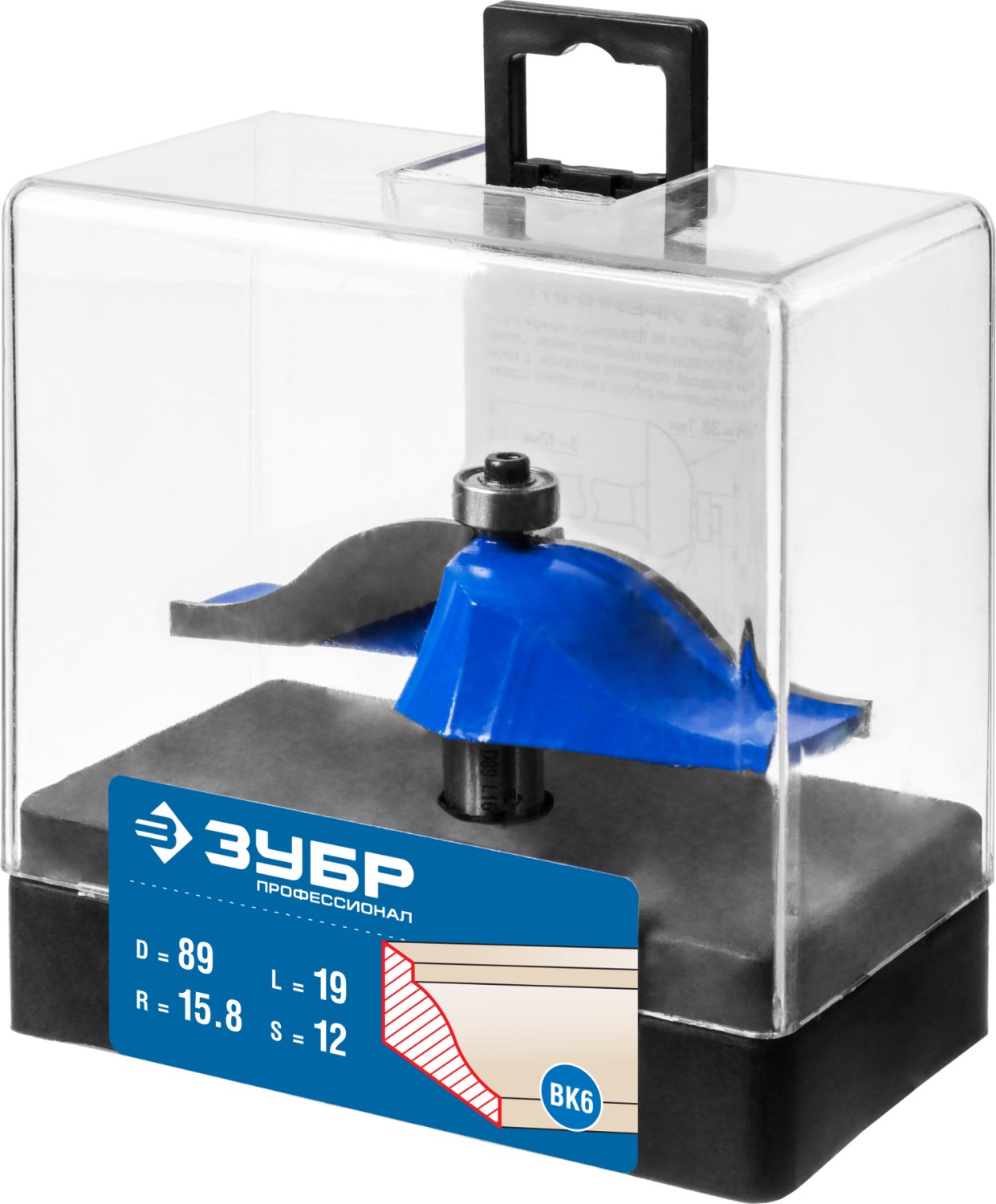 ЗУБР 89 x 19 мм, радиус 15.8 мм, фреза фигирейная №2, Профессионал (28760-89)