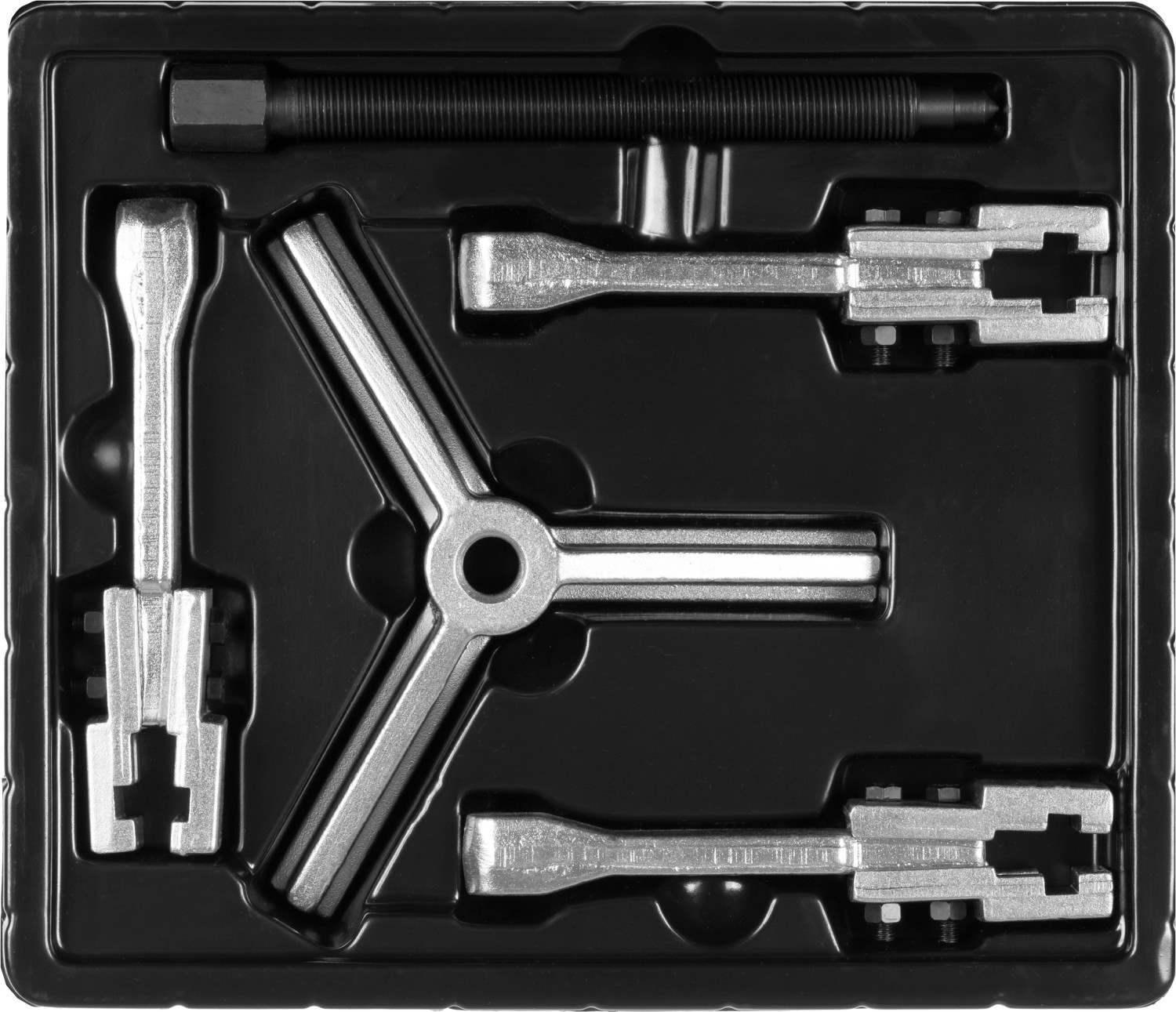 ЗУБР внешний d 30 - 130 мм, внутренний d 70 - 180 мм, раздвижной трехзахватный съемник, Профессионал (43312-180-150)