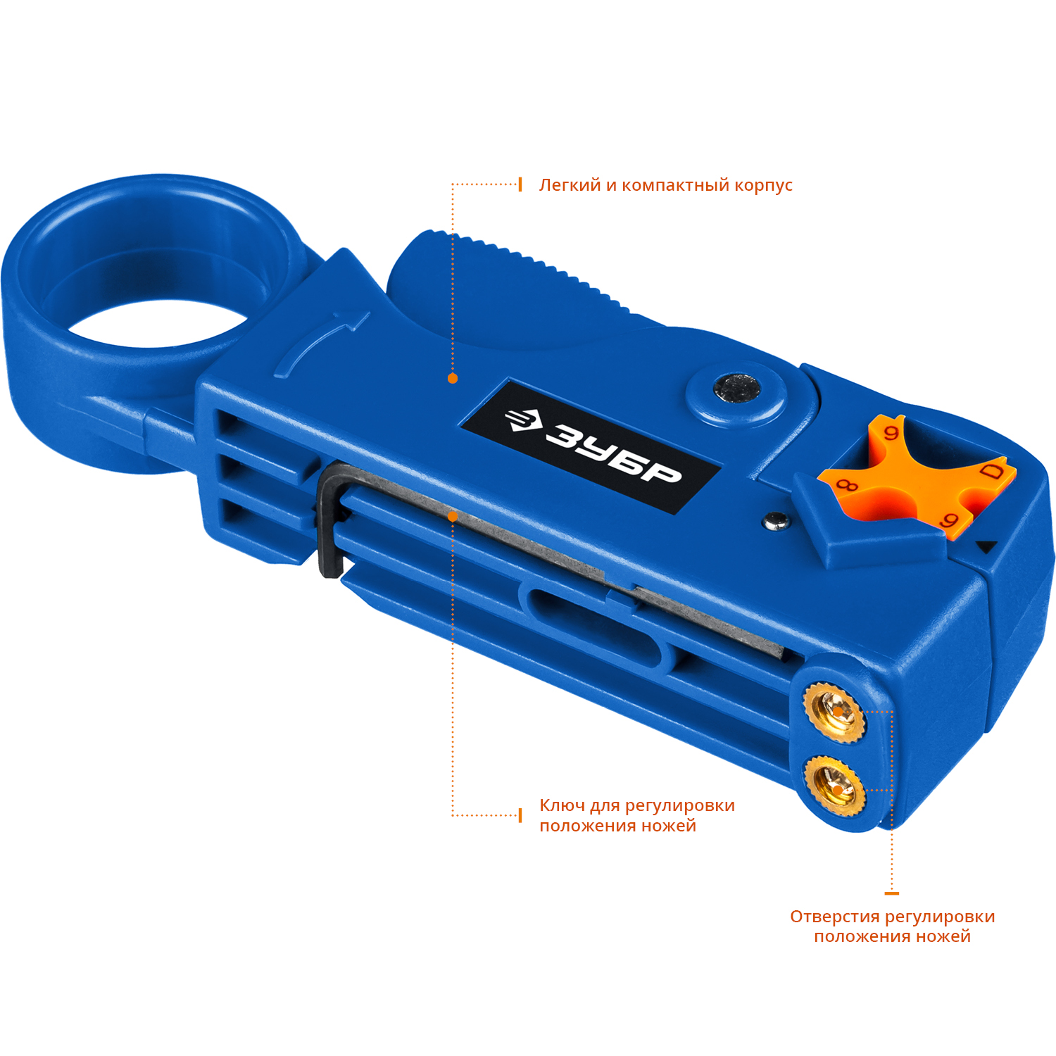ЗУБР COAX-3, (RG58, RG59, RG62), стриппер коаксиальных кабелей, Профессионал (22657)