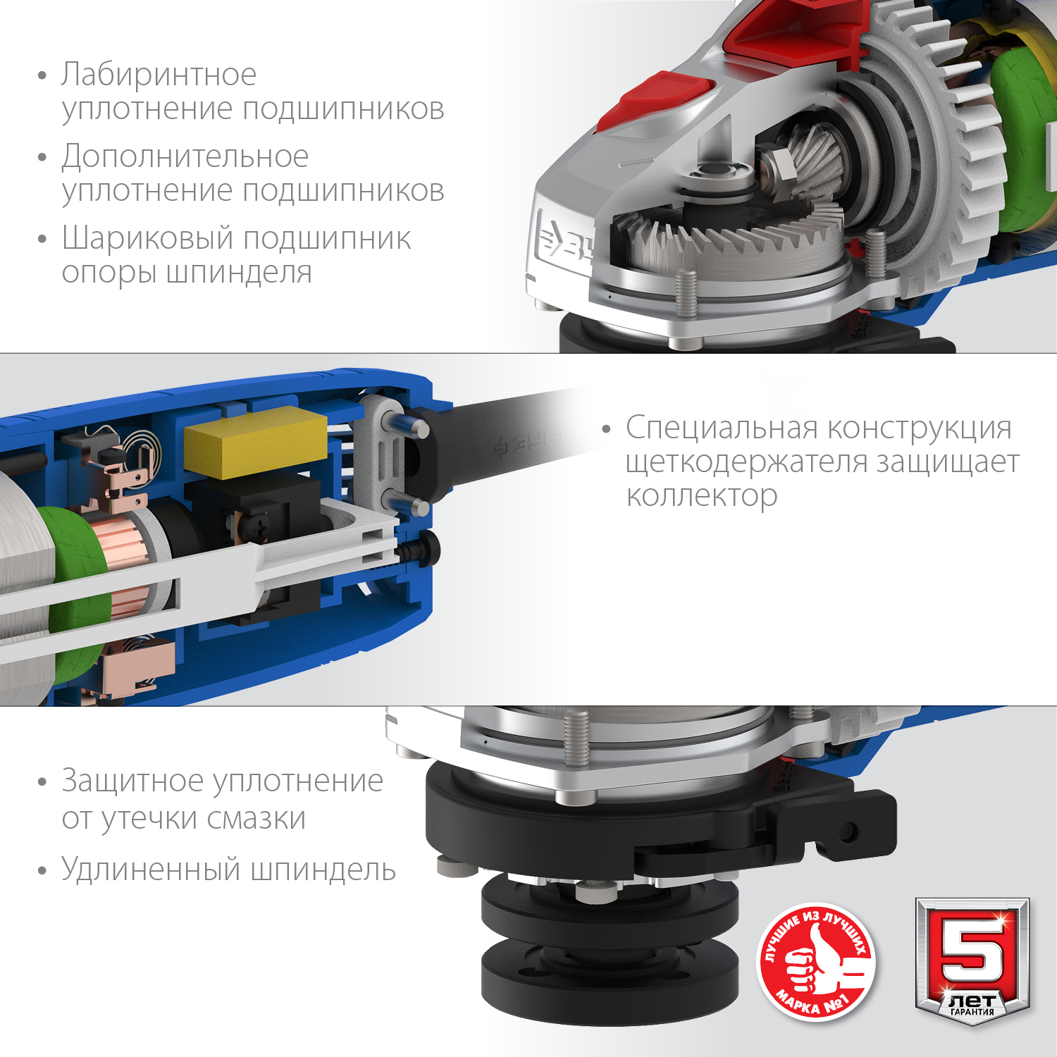 ЗУБР Компакт, 750 Вт, d125 мм, УШМ, Профессионал (УШМ-П125-750)