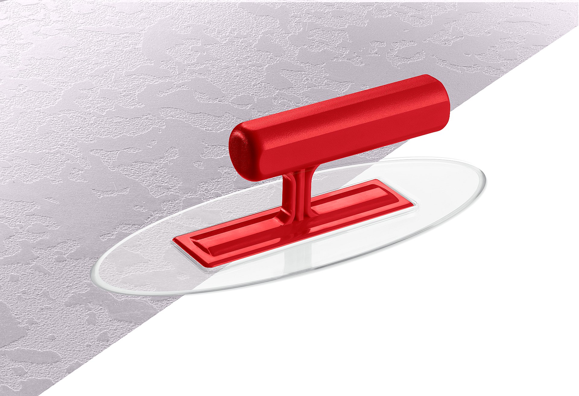 ЗУБР 220 х 90 мм, овальная, прозрачная, штукатурная пластиковая гладилка (0810-2)