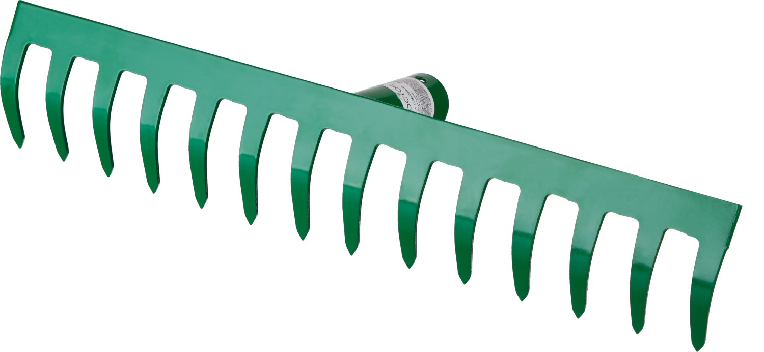 РОСТОК 364 x 60 мм, 14 прямых зубцов, рабочая поверхность из стали, покрытие краска, без черенка, грабли (39610-14)