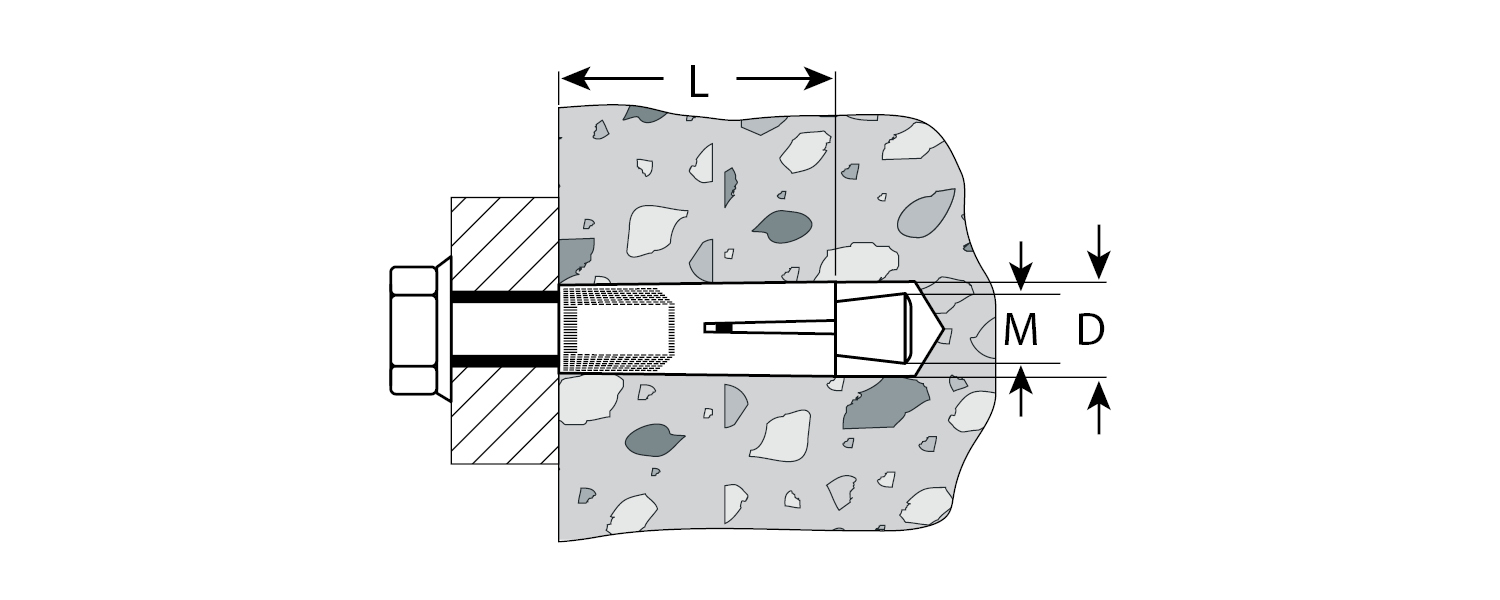 ЗУБР 16 х 63 мм, 1 шт, анкер с клином (4-302076-16-063)