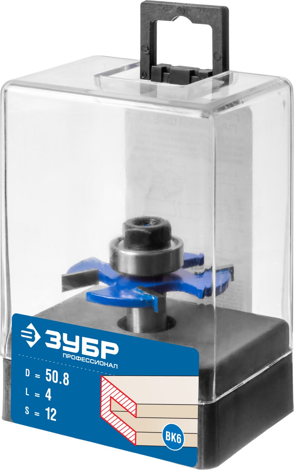 ЗУБР 50.8 x 4 мм, хвостовик 12 мм, фреза горизонтально-пазовая, Профессионал (28757-50.8-4-12)