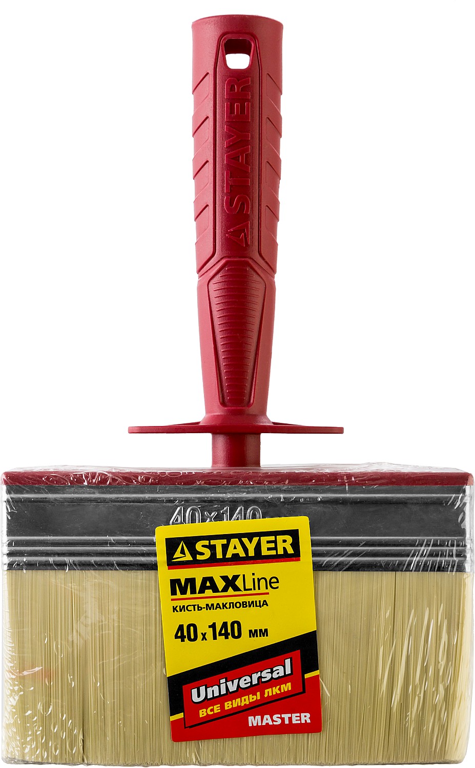STAYER UNIVERSAL, 4 х 14 см, светлая щетина, пластмассовый корпус, все виды ЛКМ, макловица (01824-14)