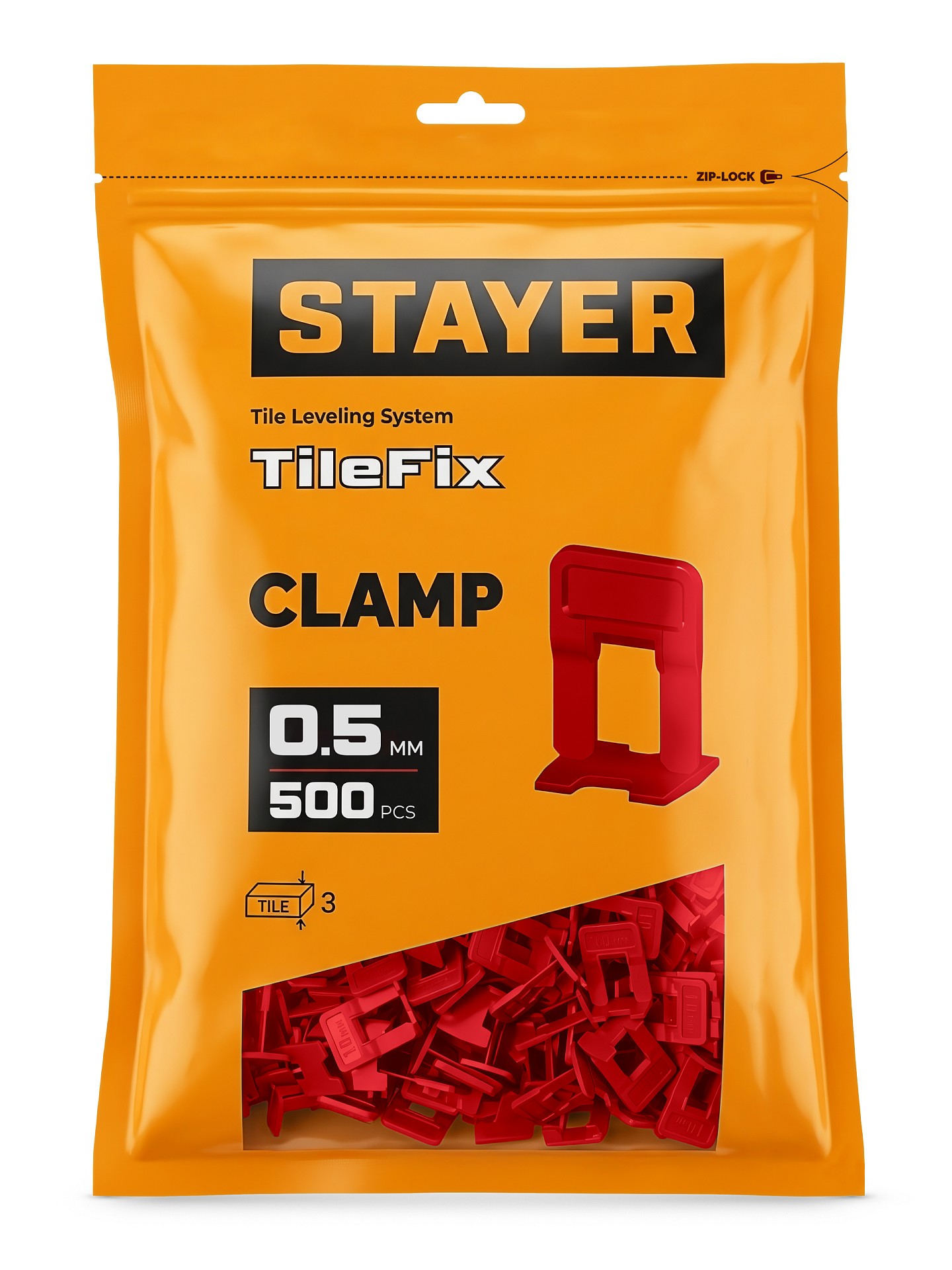 STAYER СВП TileFix, 0,5 мм, 500 шт, система выравнивания плитки ″ворота″ (33844-500)