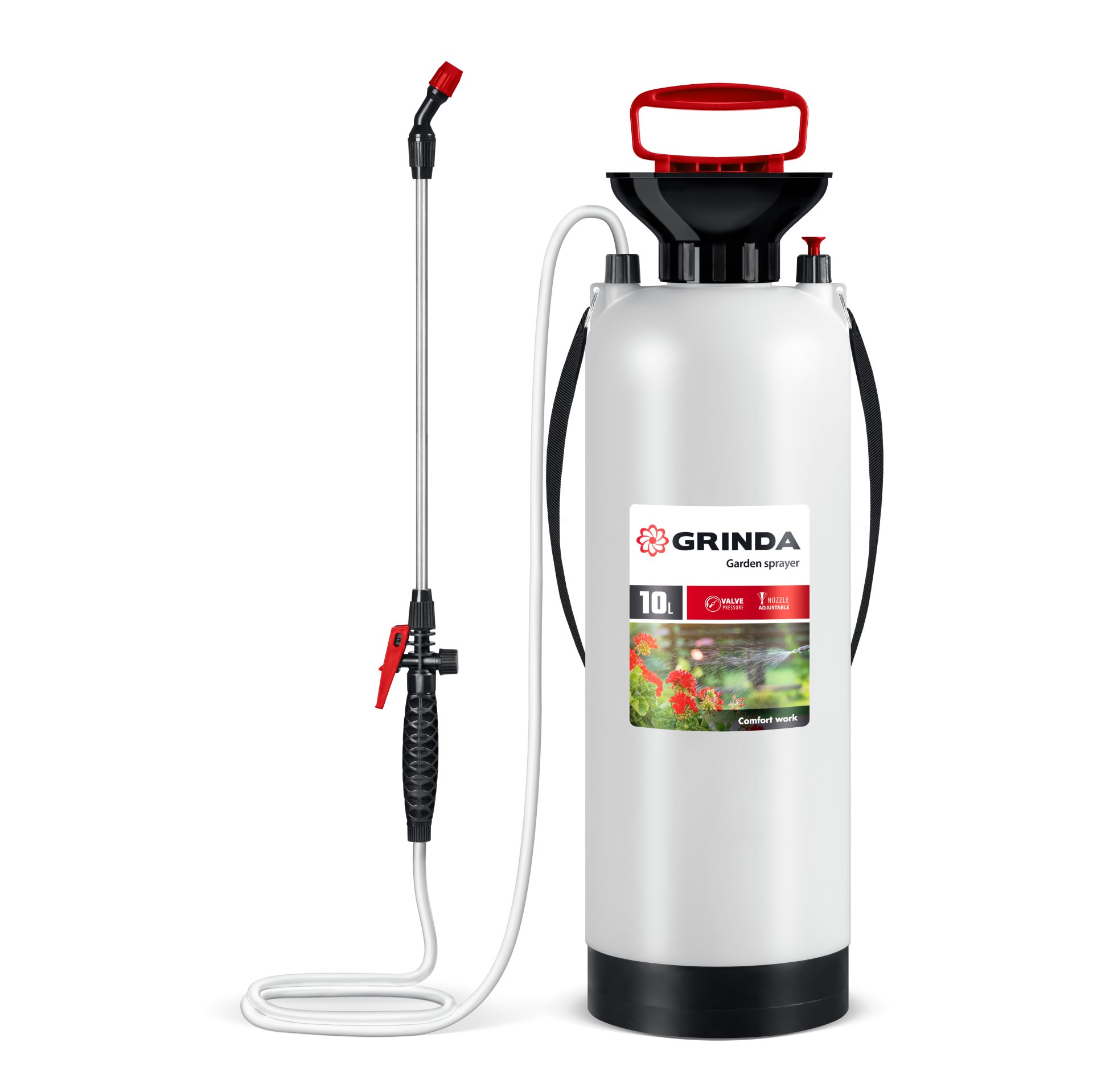 GRINDA TS-10, 10 л, широкая горловина, устойчивое днище, переносной опрыскиватель (8-425119)