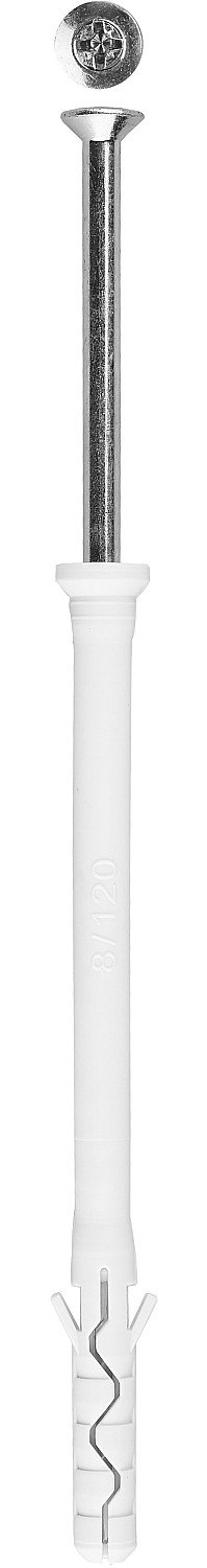 ЗУБР 8 х 140 мм, потайной бортик, 50 шт, нейлоновый дюбель-гвоздь, Профессионал (4-301375-08-140)