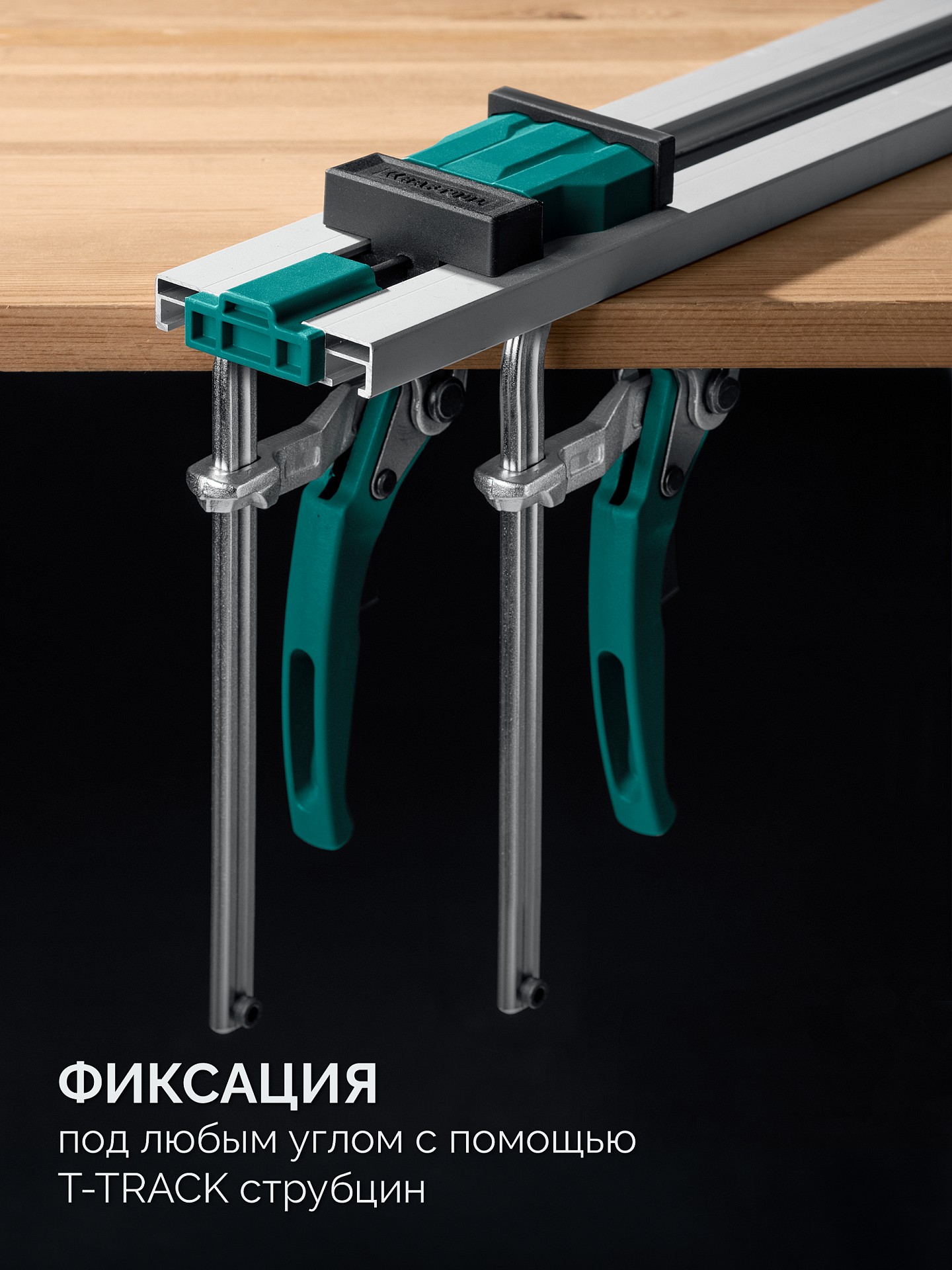 KRAFTOOL CG-T 100, 1025 мм, c T-track, зажимная, направляющая шина (32235-1.0)