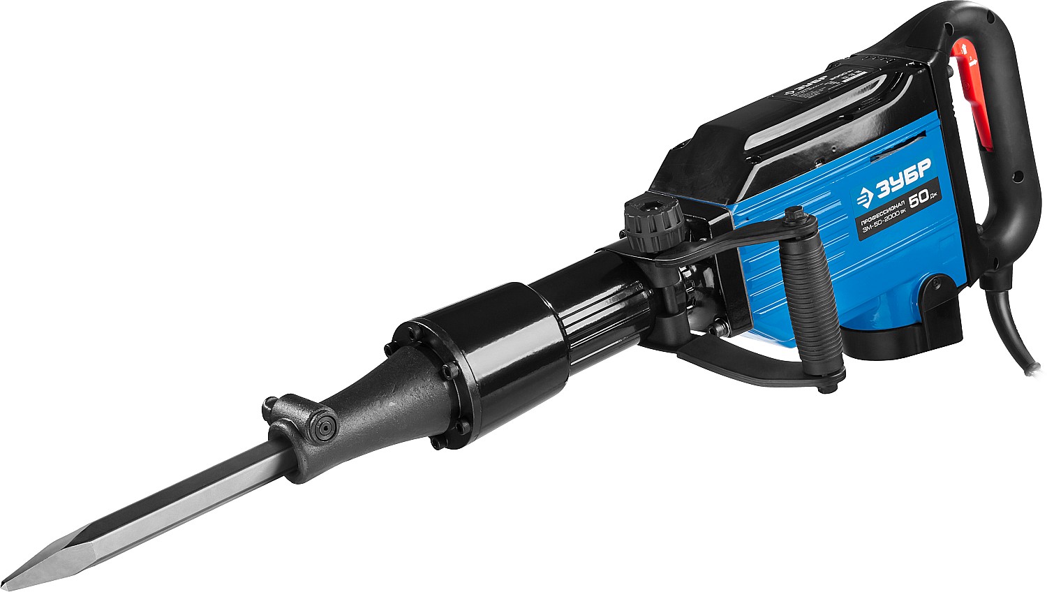 ЗУБР Бетонолом, 50 Дж, 2000 Вт, АВТ, отбойный молоток HEX-28, Профессионал (ЗМ-50-2000 ВК)