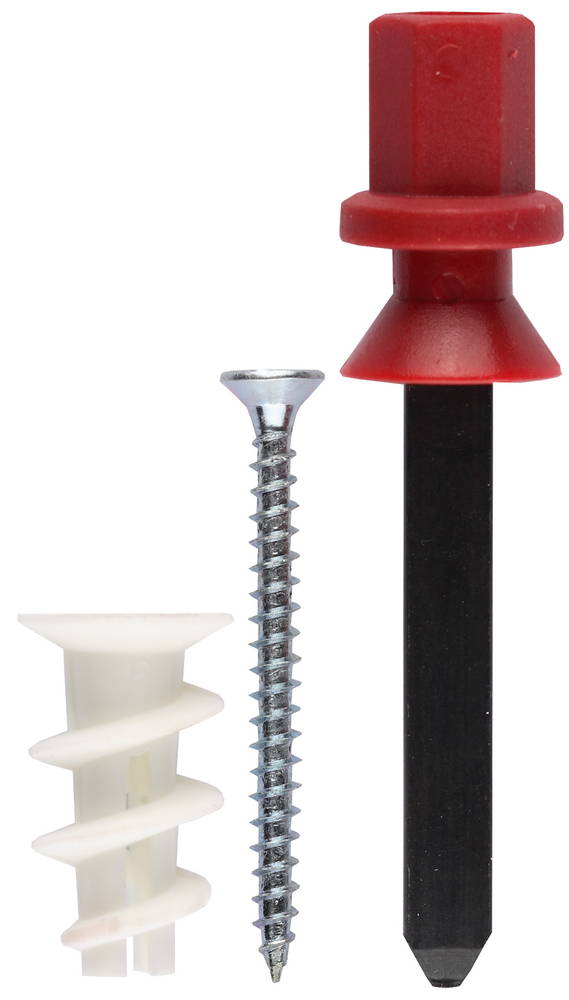 ЗУБР ДРИВА, 23 мм, 8 шт, нейлоновый дюбель для гипсокартона с саморезом и установочной насадкой для дрели (4-301256)