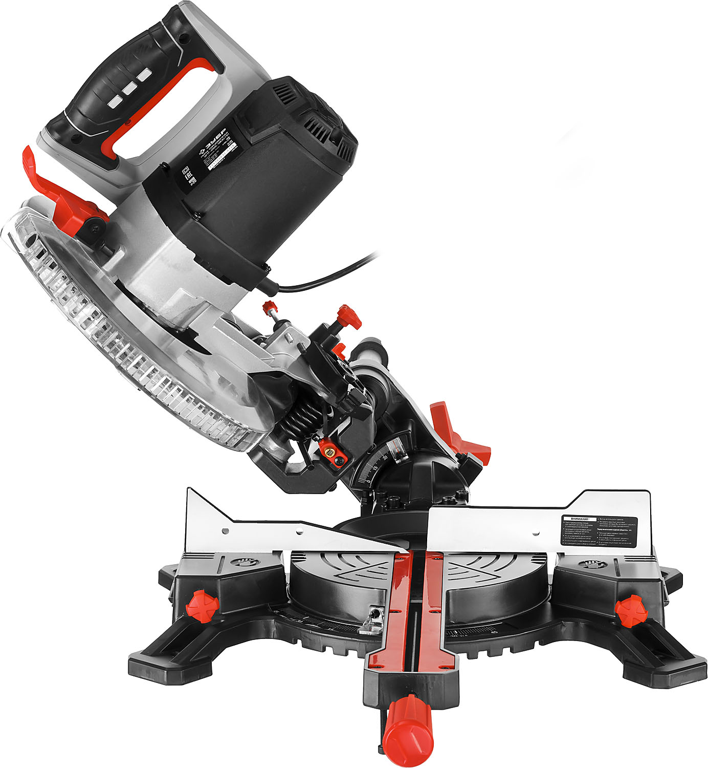 ЗУБР ЗПТ-255-1800 ПЛ пила торцовочная с протяжкой, d 255 х 30 мм, 1800 Вт