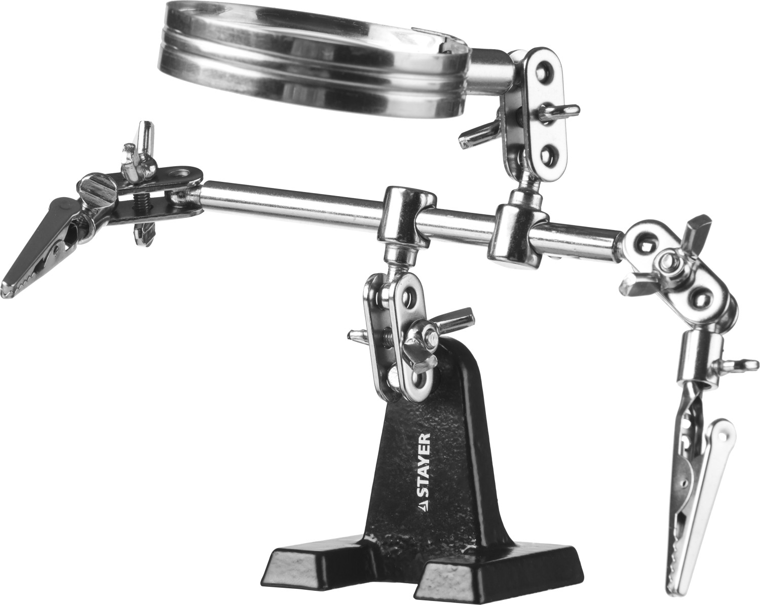 STAYER MAXTerm, увел. линза 2Х, держатель для пайки третья рука с лупой (55339)