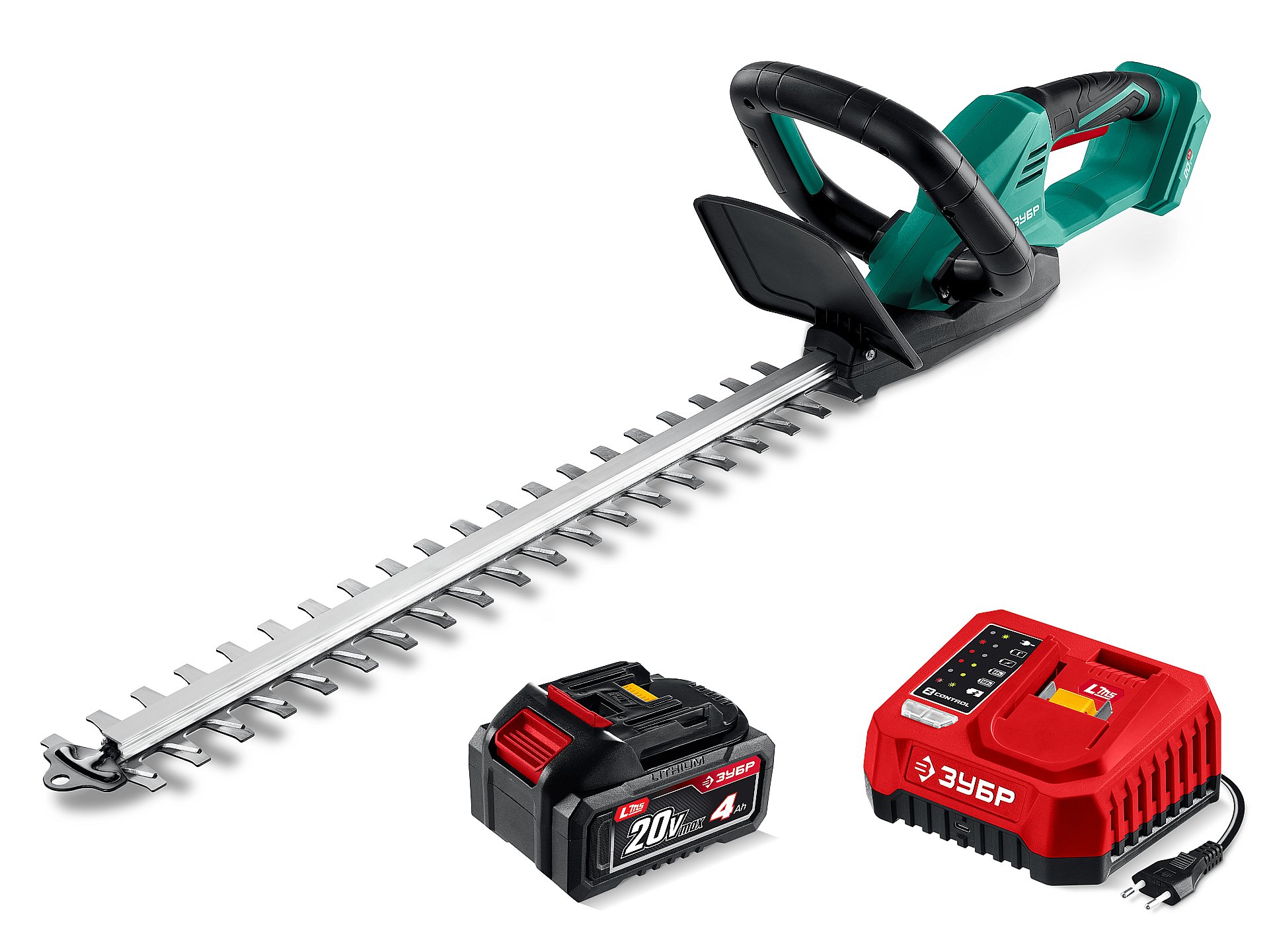 ЗУБР 20 В, 510 мм, 1 АКБ LMS (4 Ач), кусторез аккумуляторный (КРА-2051-41)